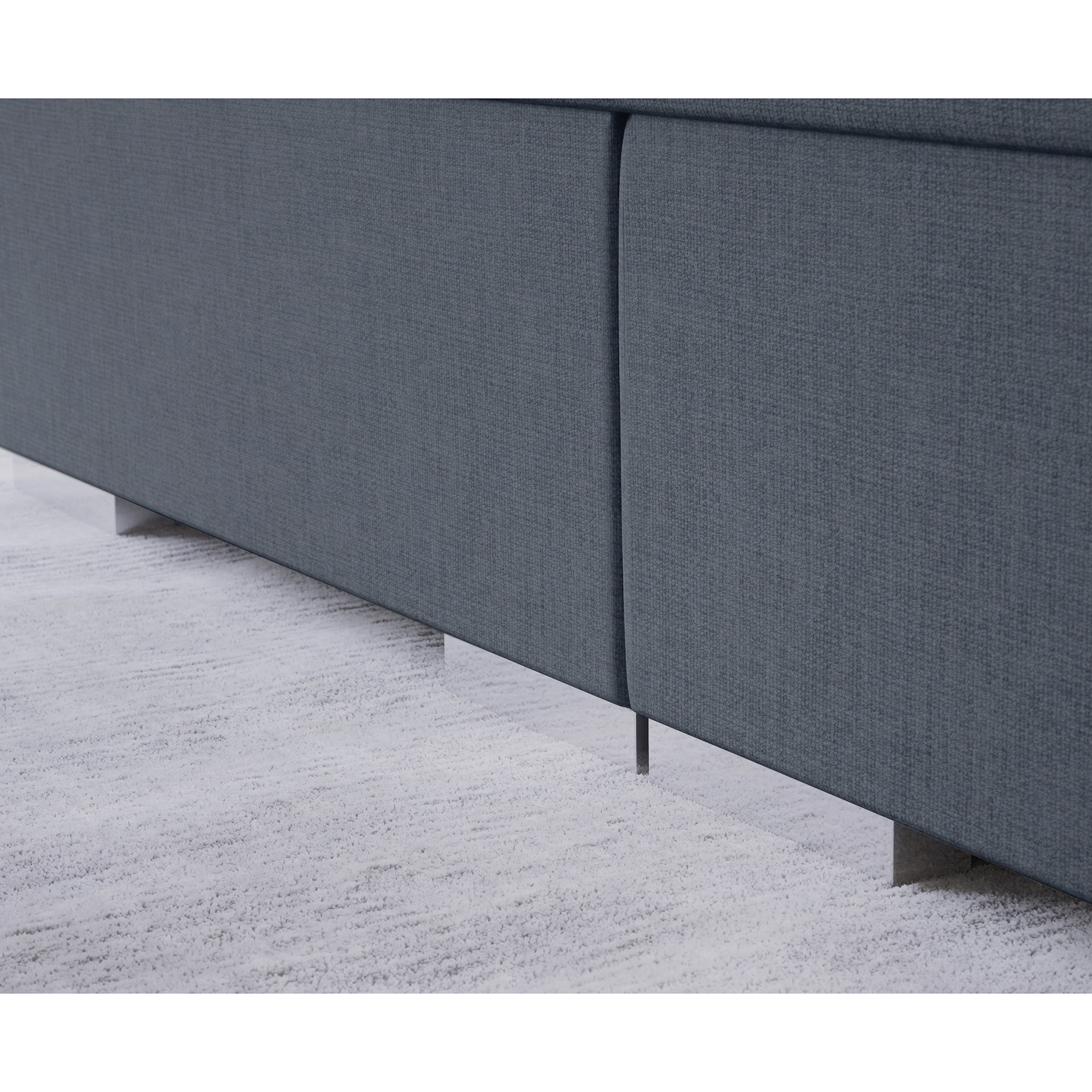 Boxspringbett - dunkelgrau - H2/H3 - mit Topper - 160x200 cm
