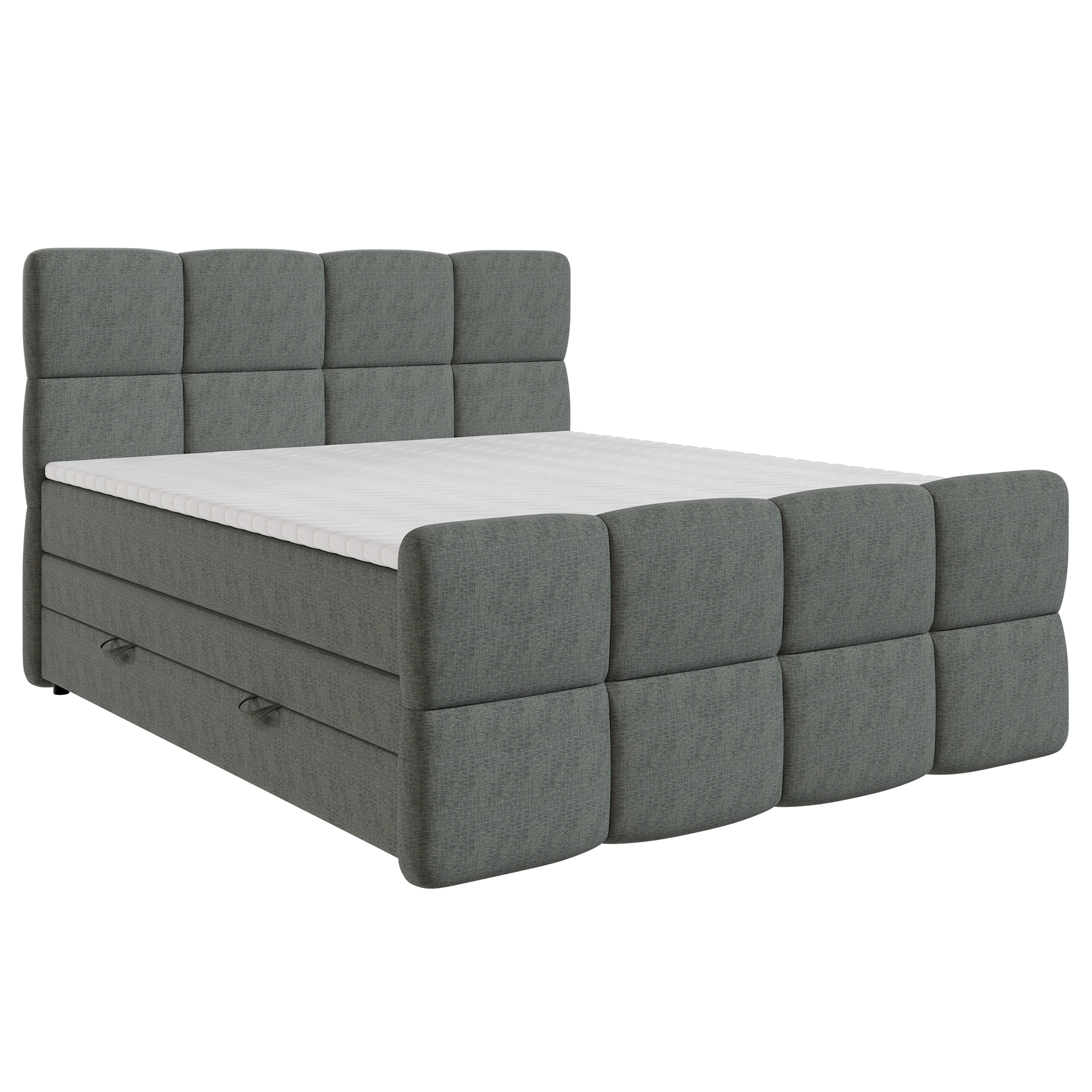 Boxspringbett - elephant - H2/H3 - mit Bettkasten - 200x200 cm