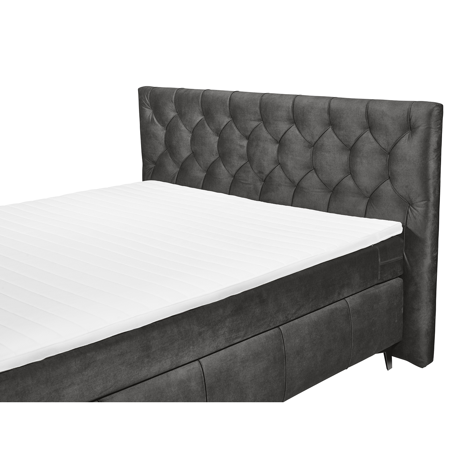  Boxspringbett - espresso - Tonnentaschenfederkern - H2 - 180x200 cm