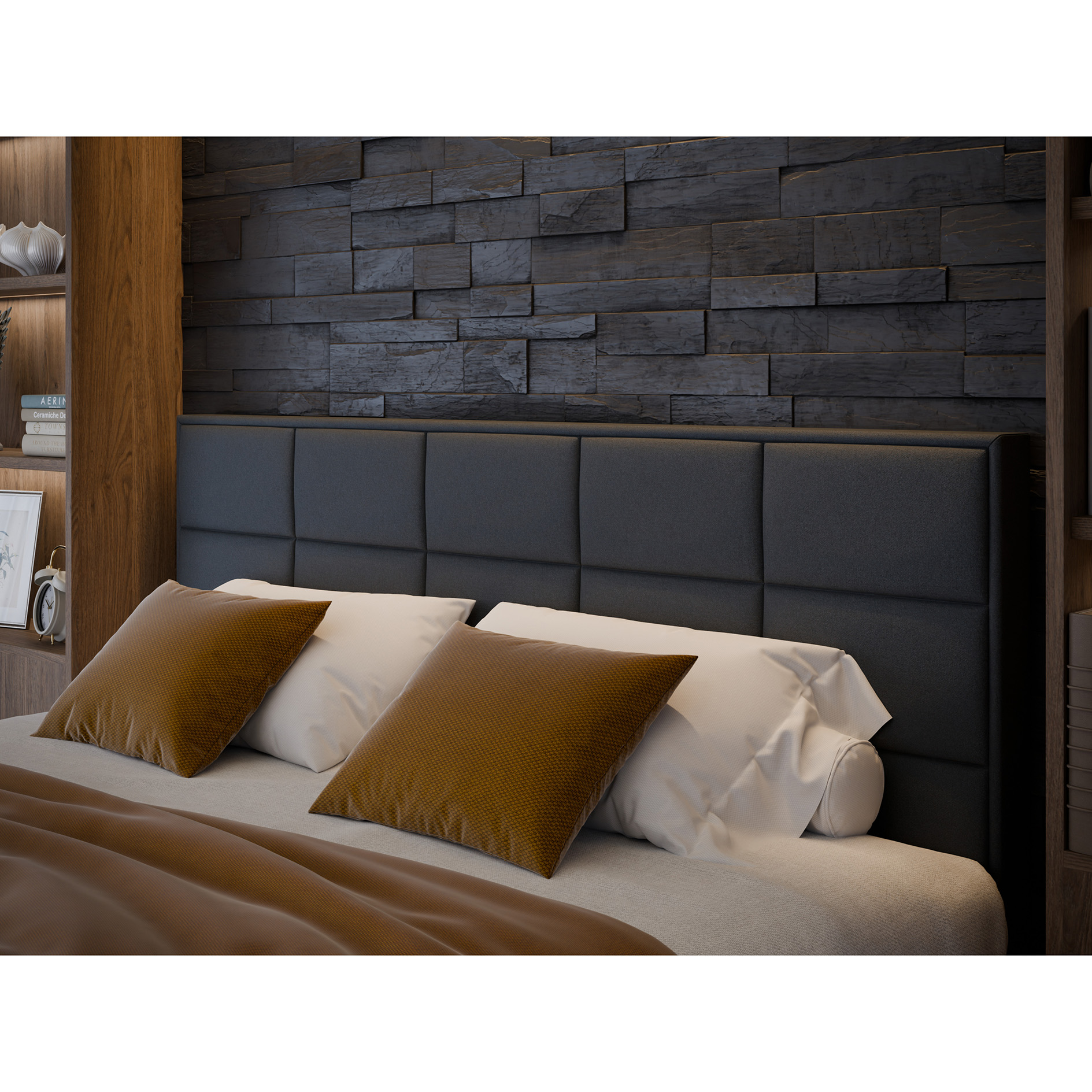 Boxspringbett - grau - H3 - 160x200 cm