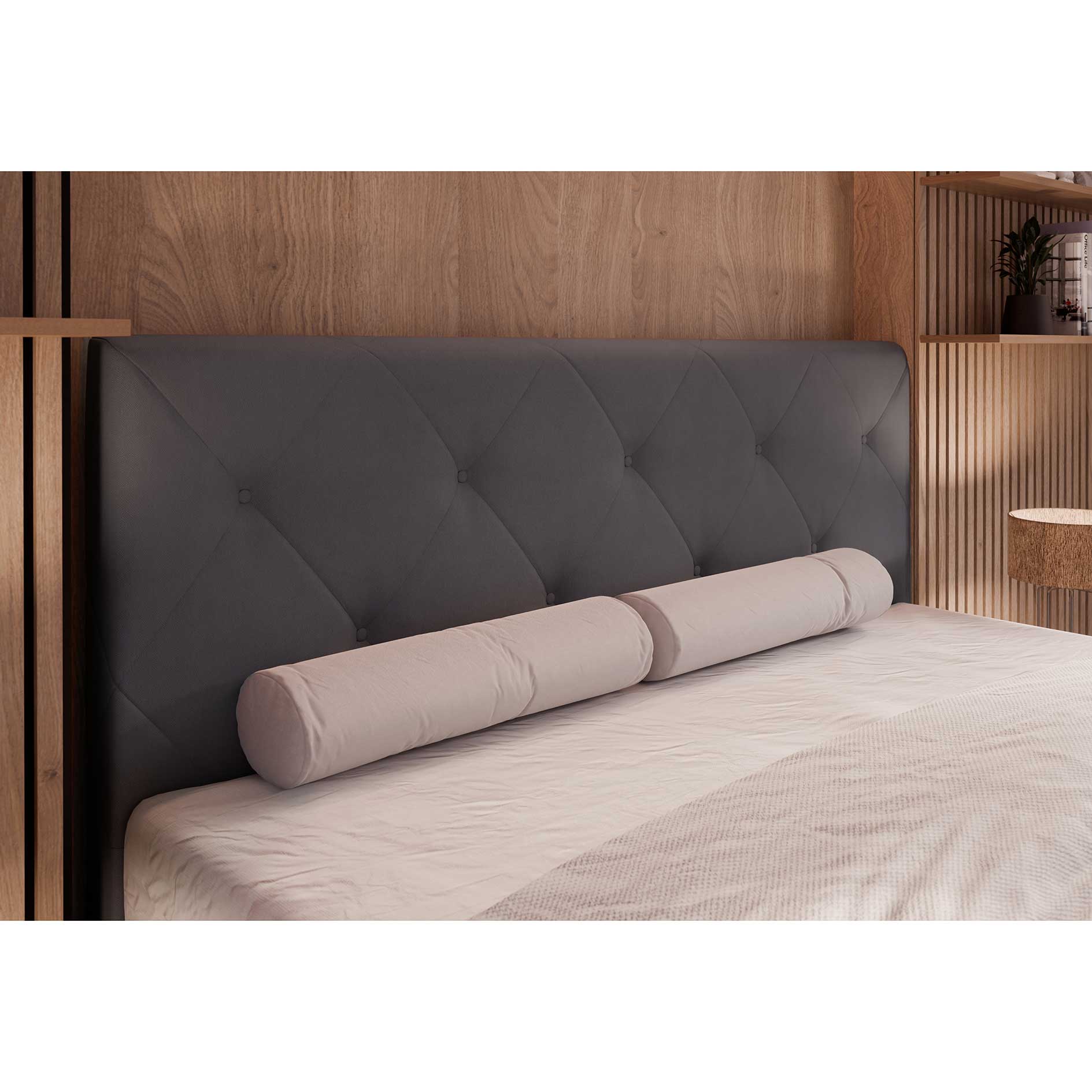 Boxspringbett - grau - H3 - mit Bettkasten - 180x200 cm
