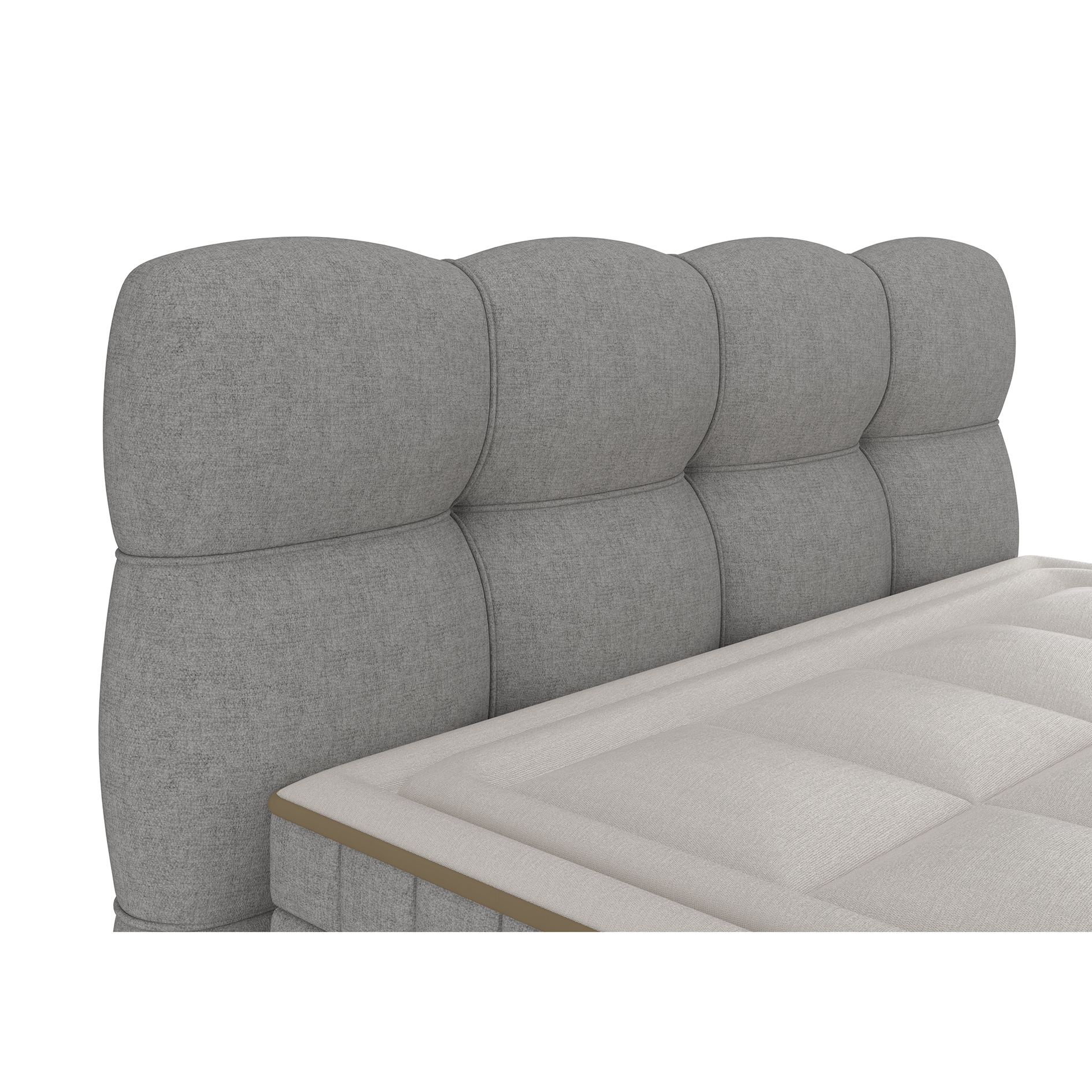 Boxspringbett - hellgrau - H2/H3 - Bettkasten - 180x200 cm 