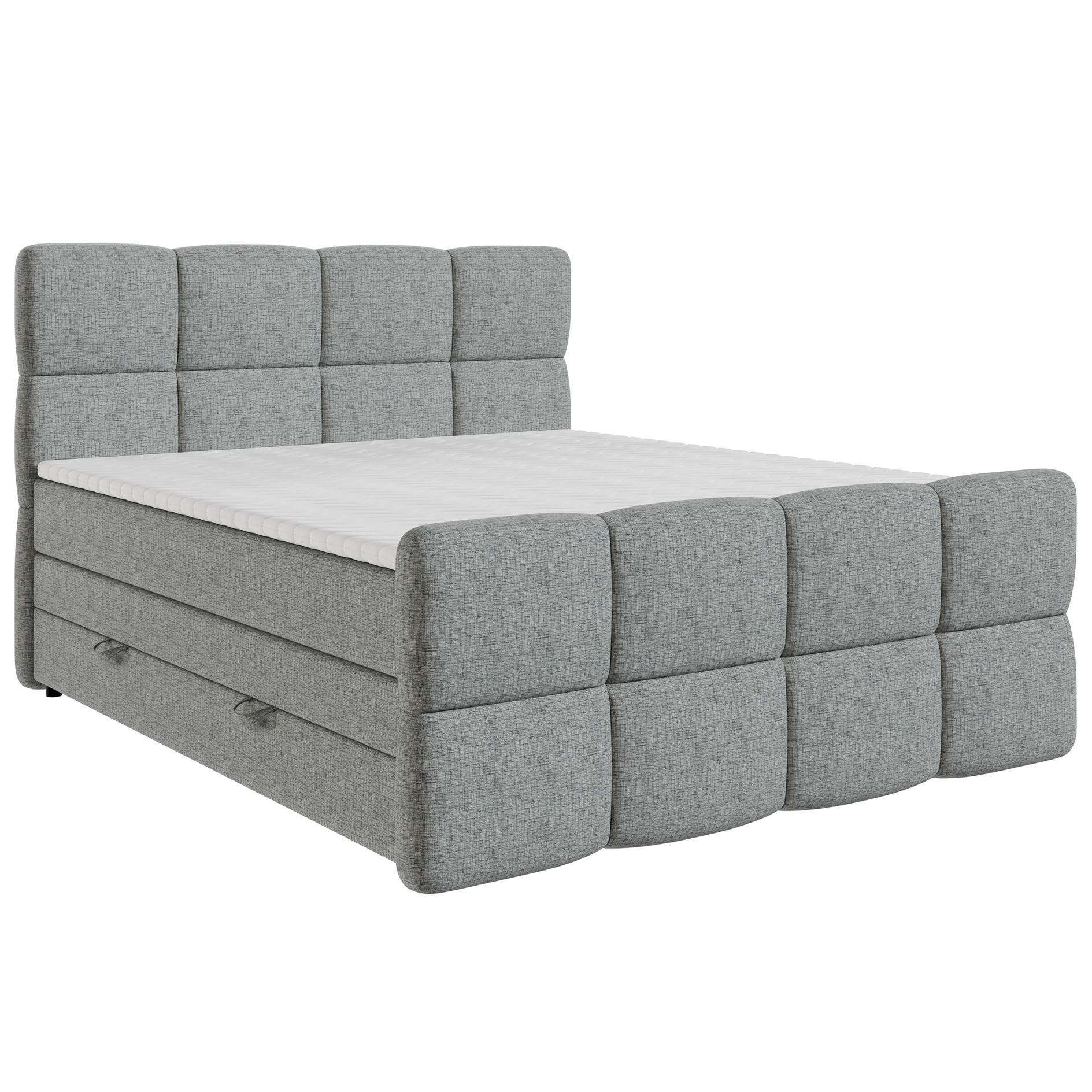 Boxspringbett - mouse - H2/H3 - mit Bettkasten - 180x200 cm