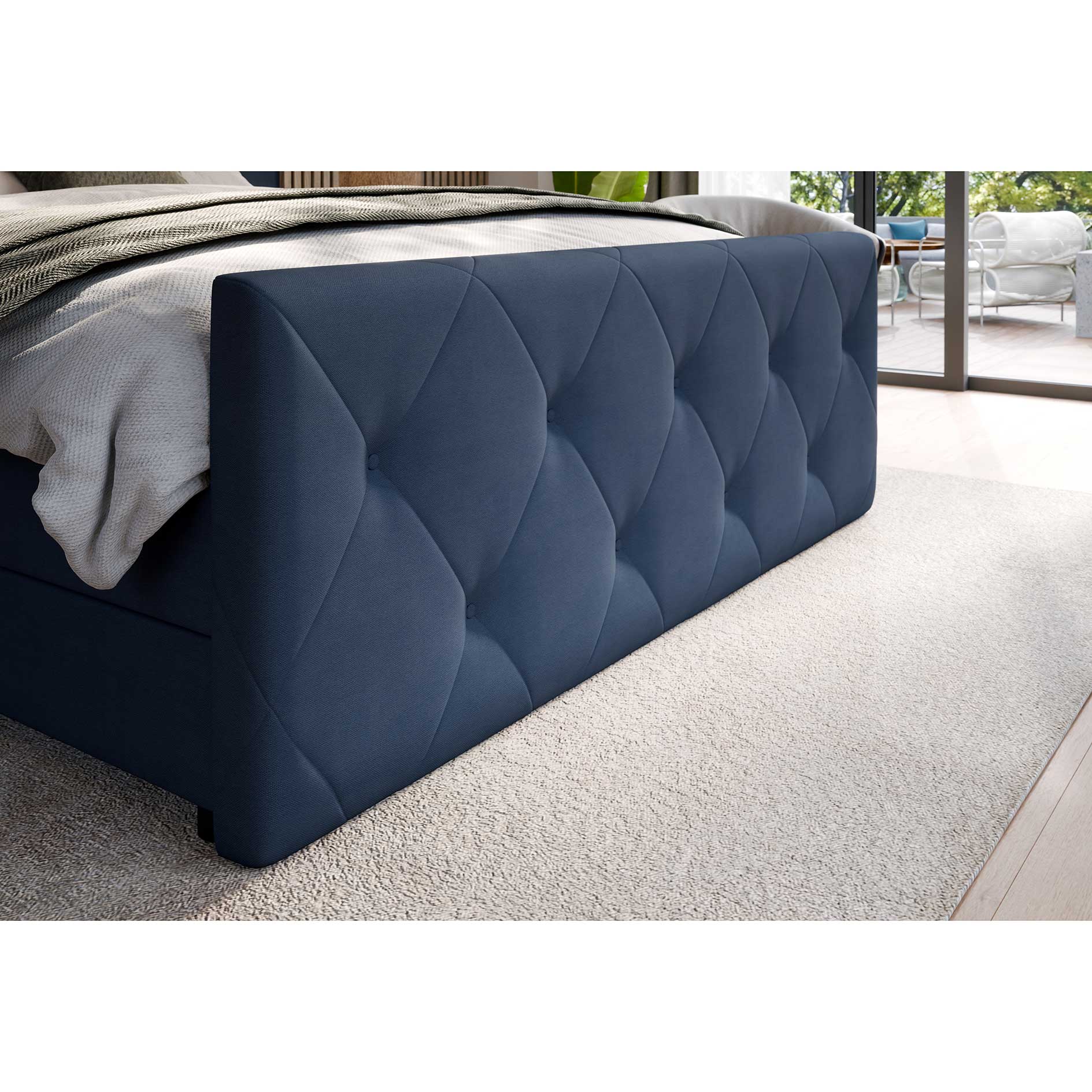 Boxspringbett - navi - H3 - mit Bettkasten - 180x200 cm