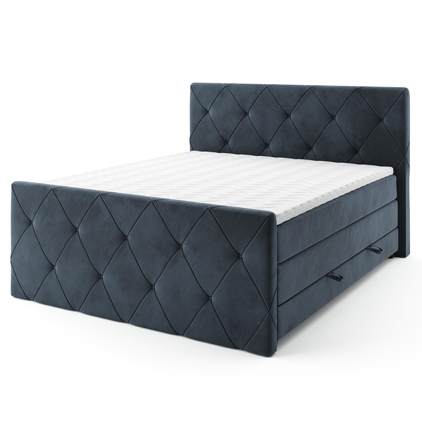 Boxspringbett - navi - H3 - mit Bettkasten - 180x200 cm