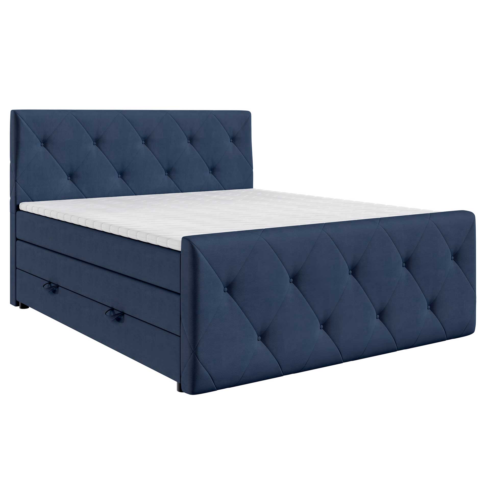Boxspringbett - navi - H3 - mit Bettkasten - 180x200 cm