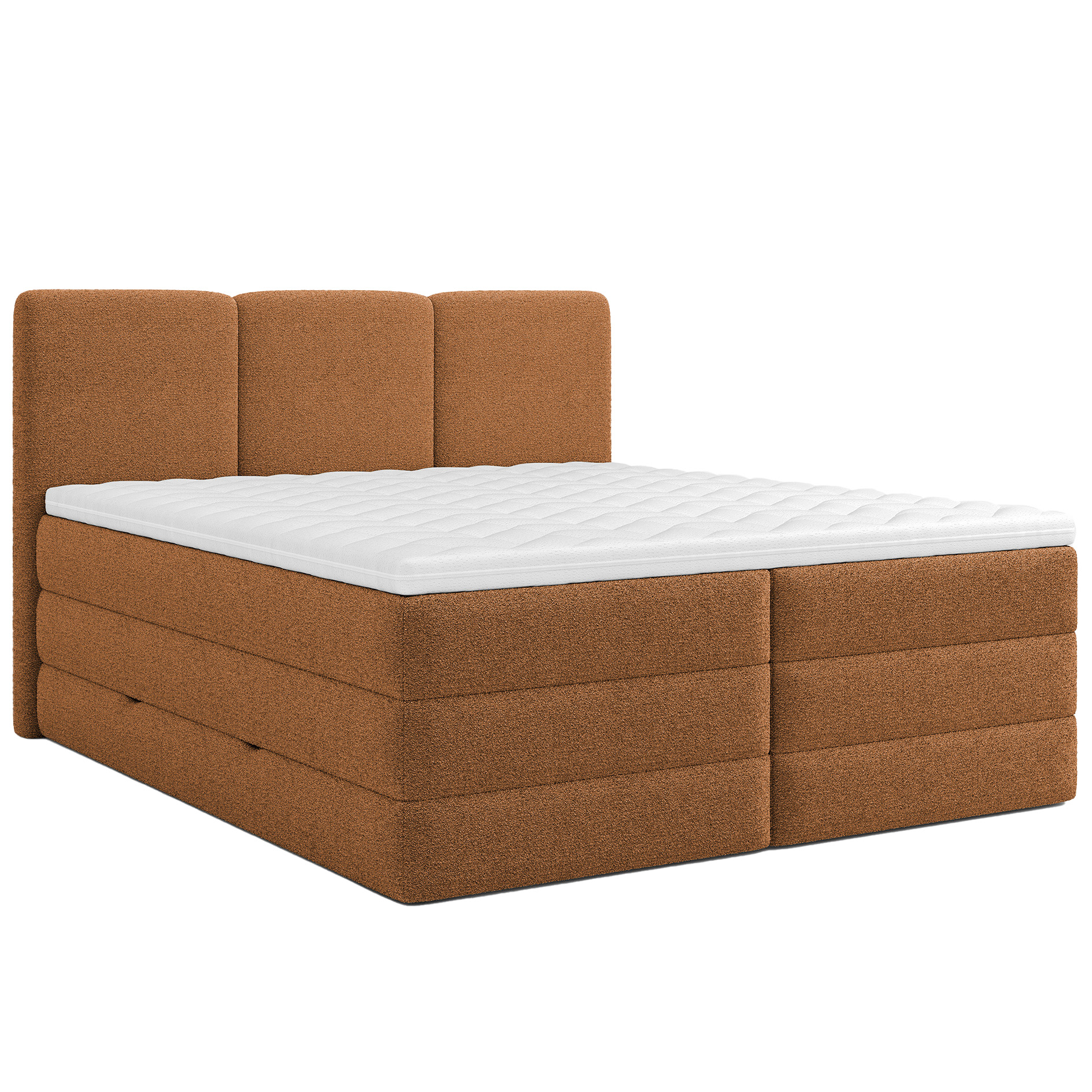 Boxspringbett - rost - H2/H3 - inklusive Topper - 180x200 cm