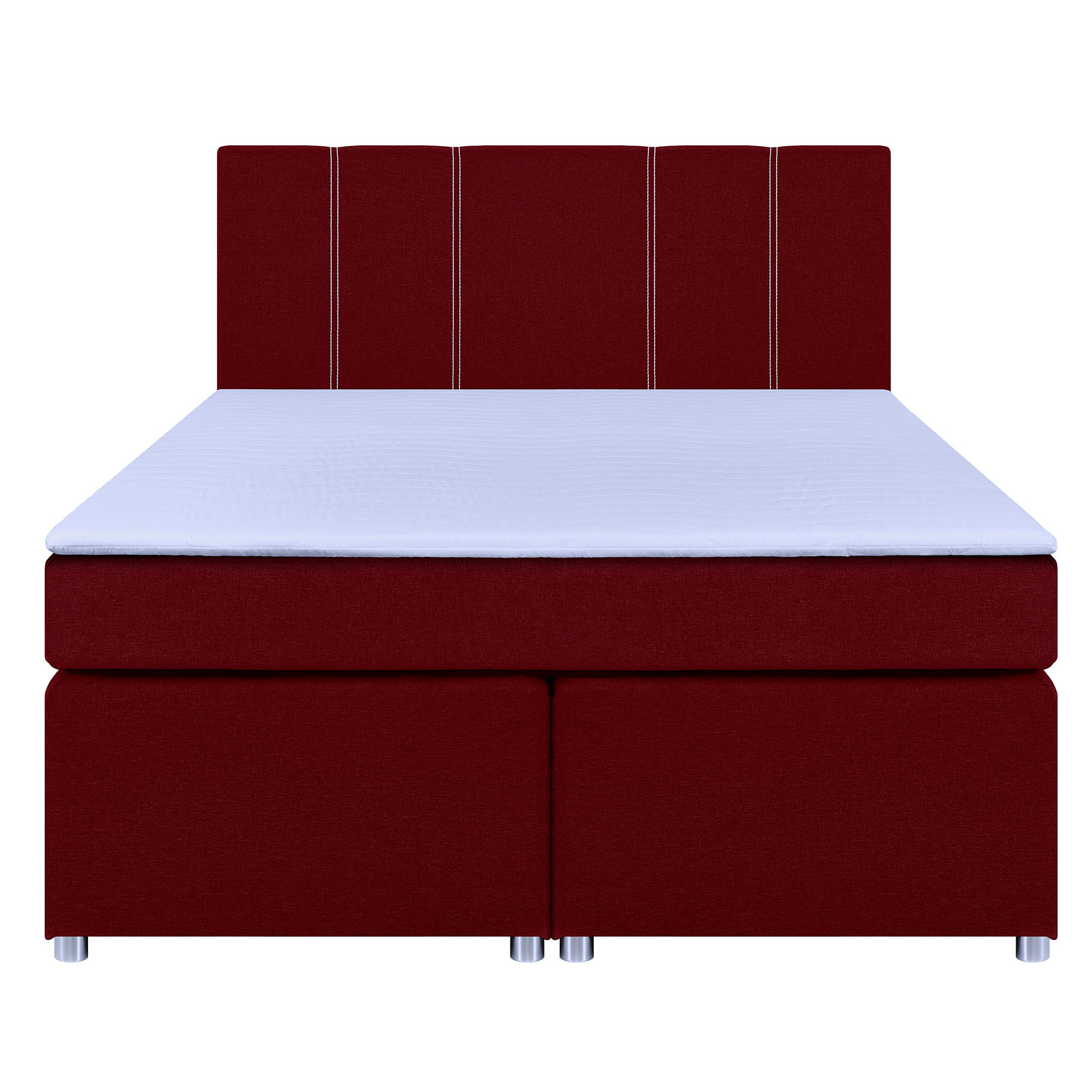 Boxspringbett - rot - H3 - Bonell-Federkern - 140x200 cm