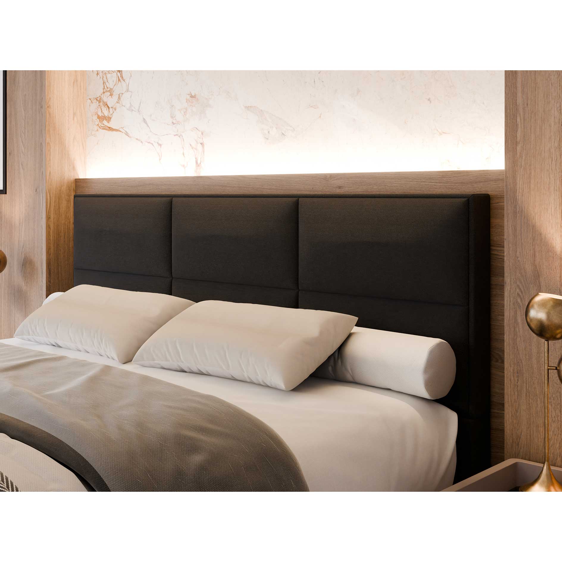 Boxspringbett - schwarz - Bettkasten - H3 - 180x200 cm