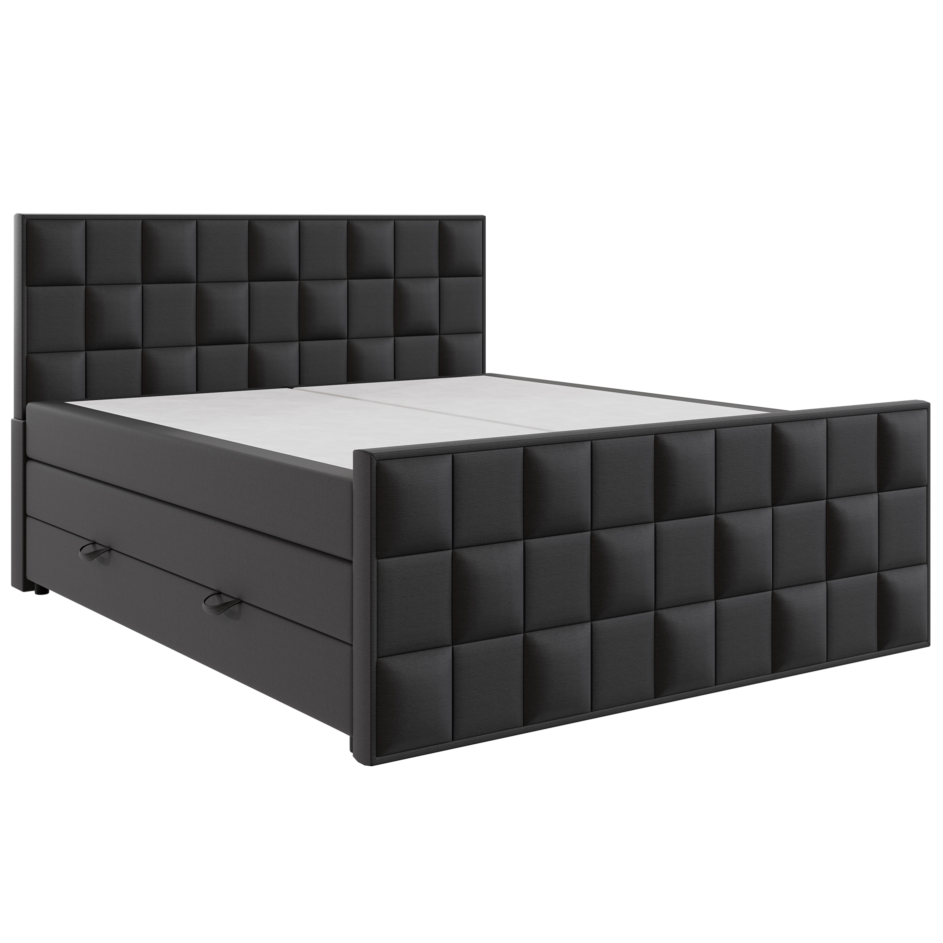 Boxspringbett - schwarz - H3 - 160x200 cm