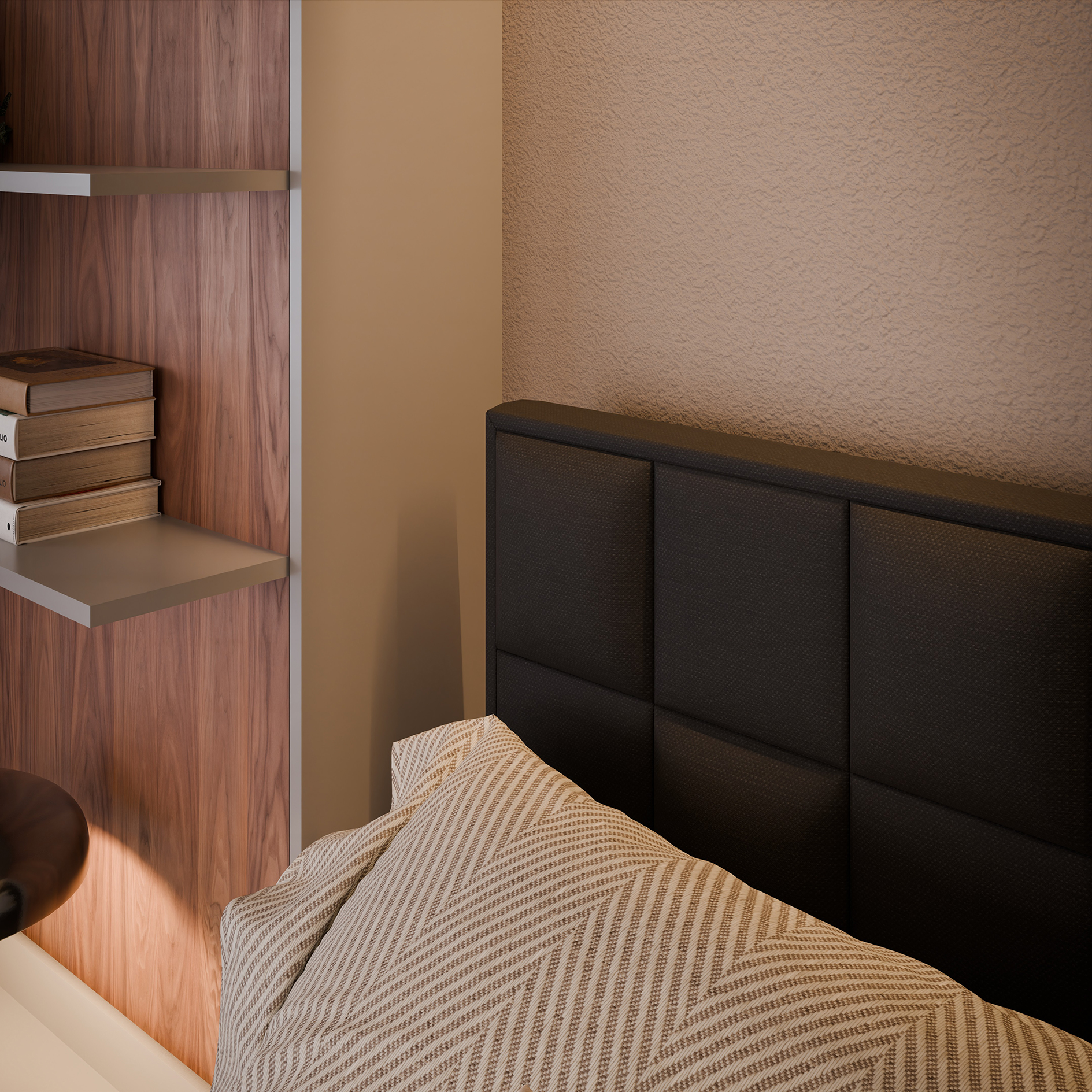 Boxspringbett - schwarz - H3 - 160x200 cm