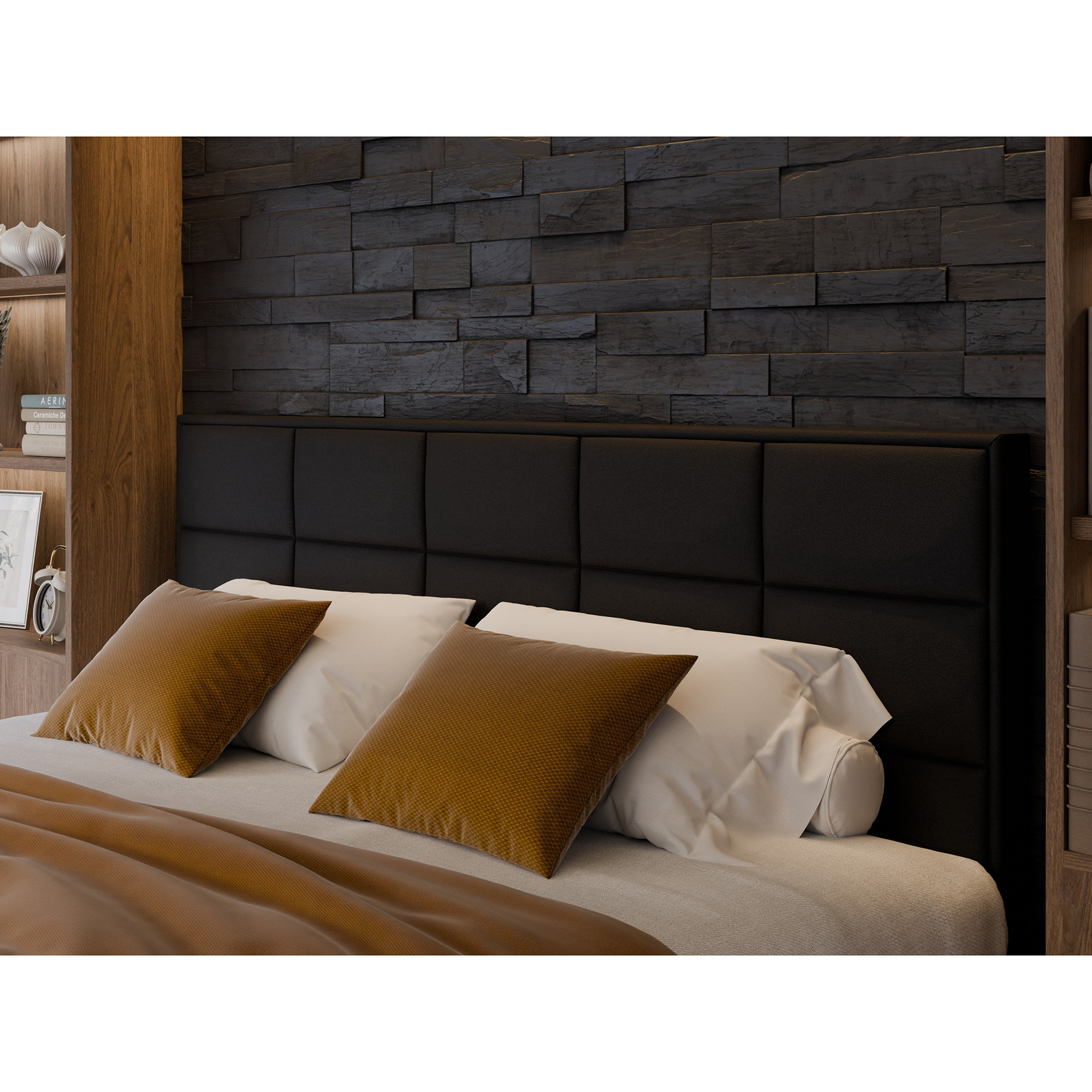 Boxspringbett - schwarz - H3 - 160x200 cm