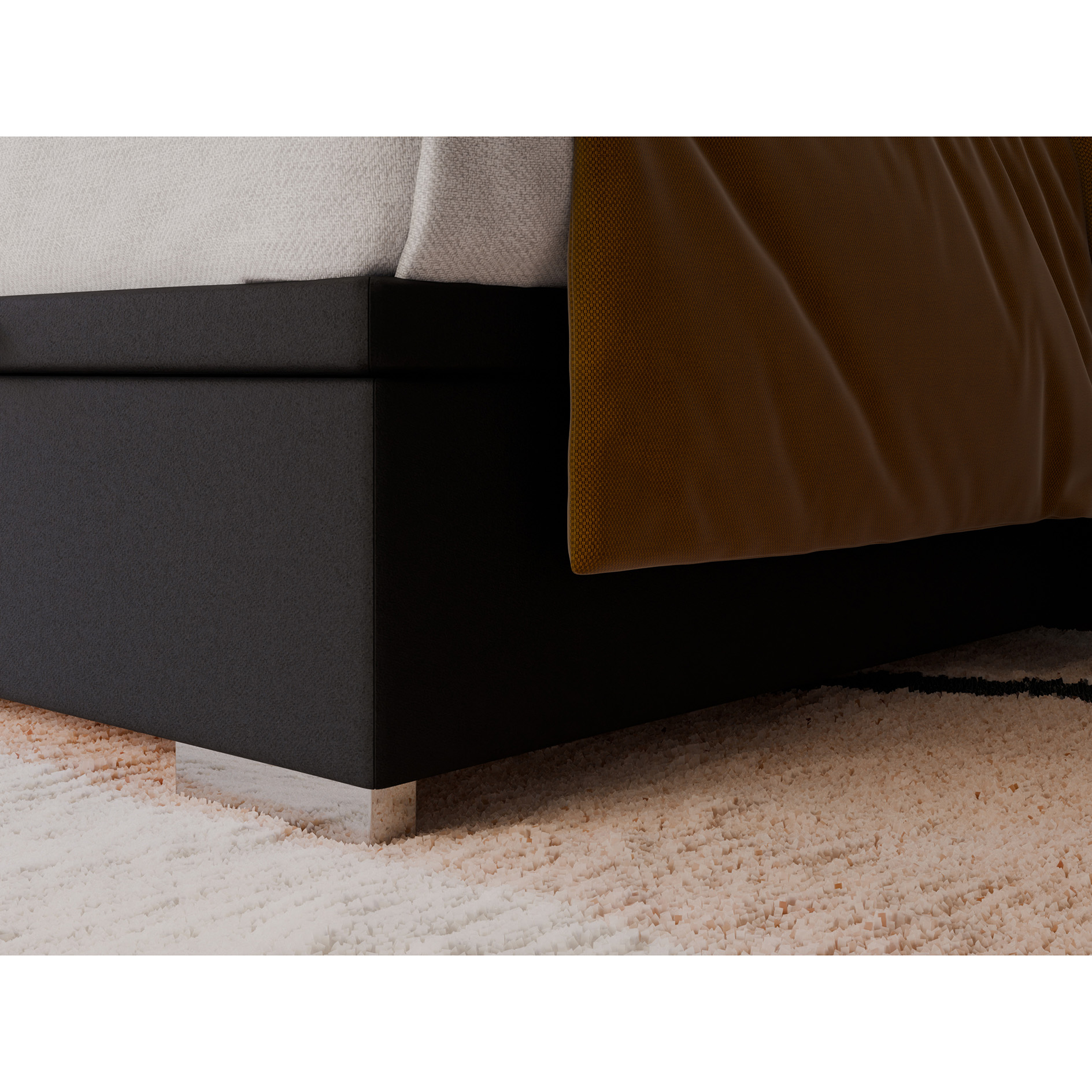 Boxspringbett - schwarz - H3 - 180x200 cm