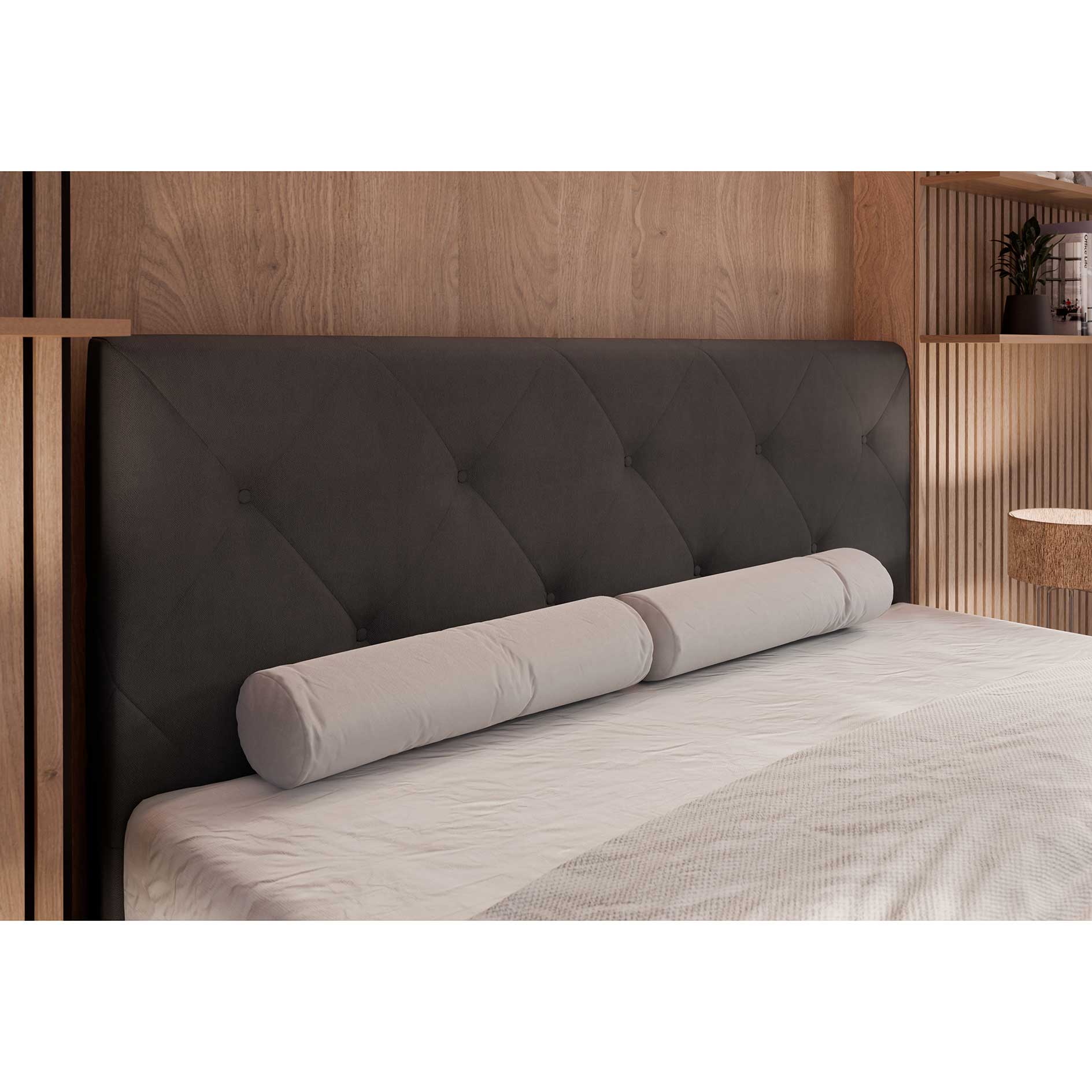 Boxspringbett - schwarz - H3 - mit Bettkasten - 180x200 cm