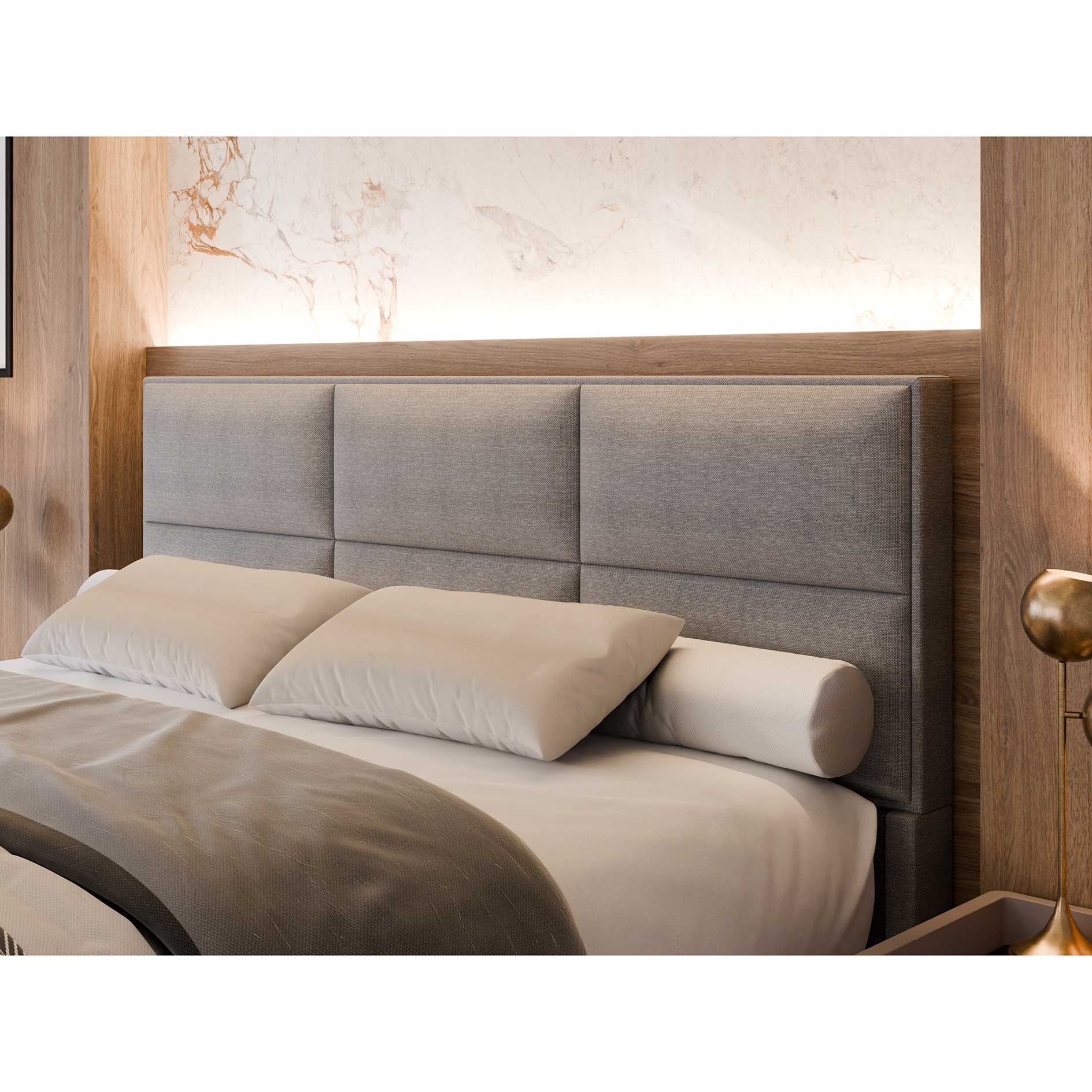 Boxspringbett - silber - Bettkasten - H3 - 180x200 cm