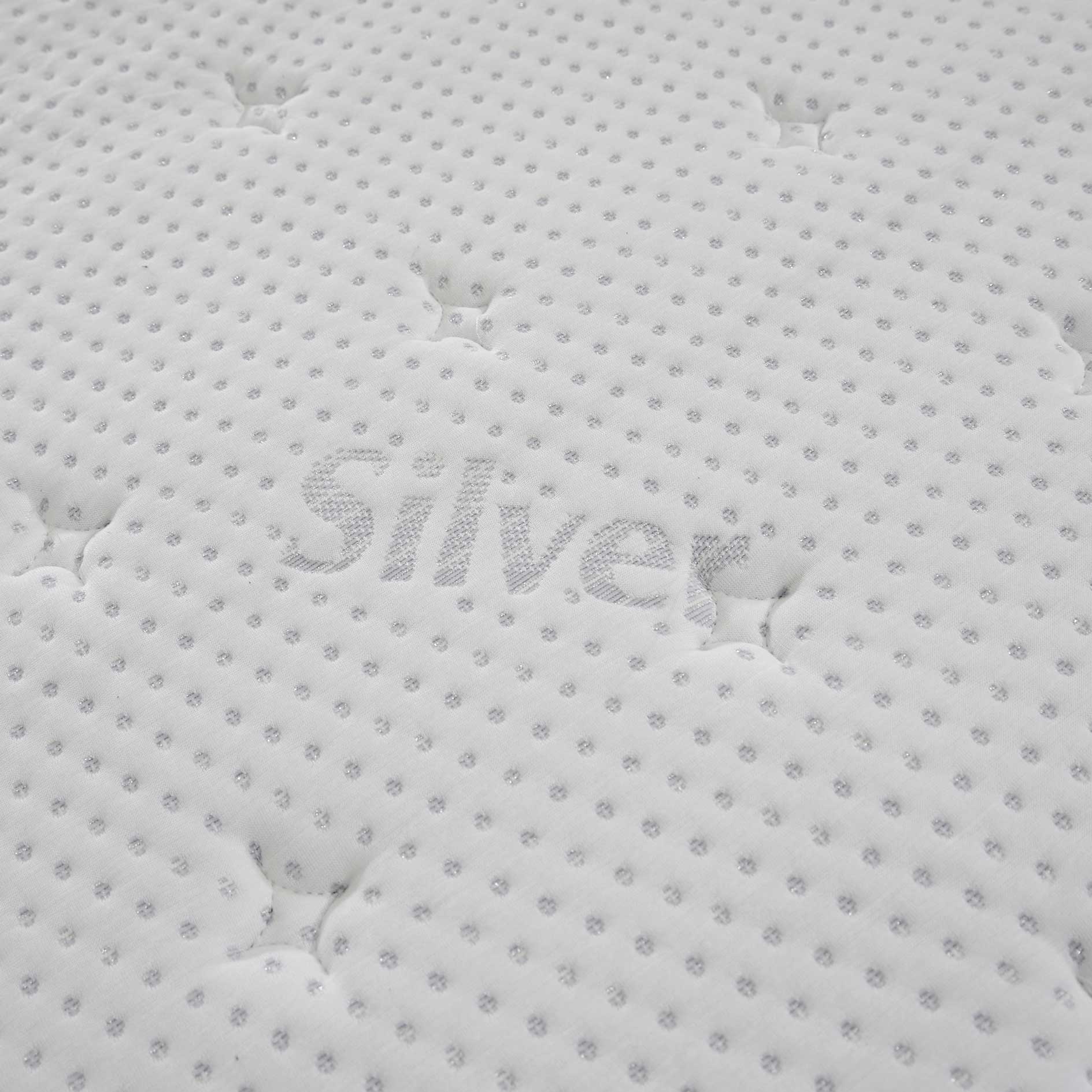 Boxspringbett - silber - H2/H3 - mit Bettkasten - 160x200 cm