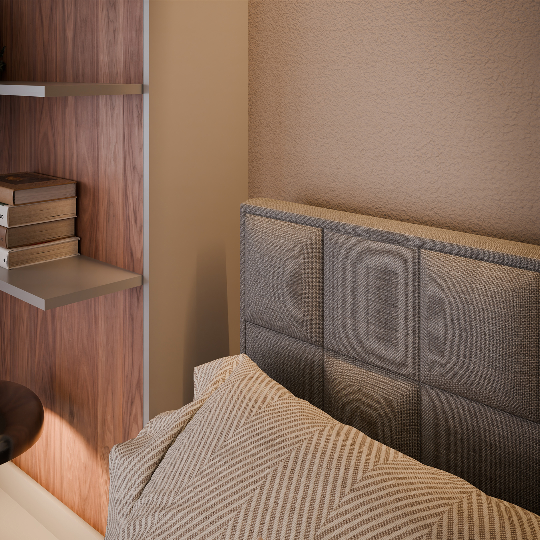 Boxspringbett - silber - H3 - 180x200 cm