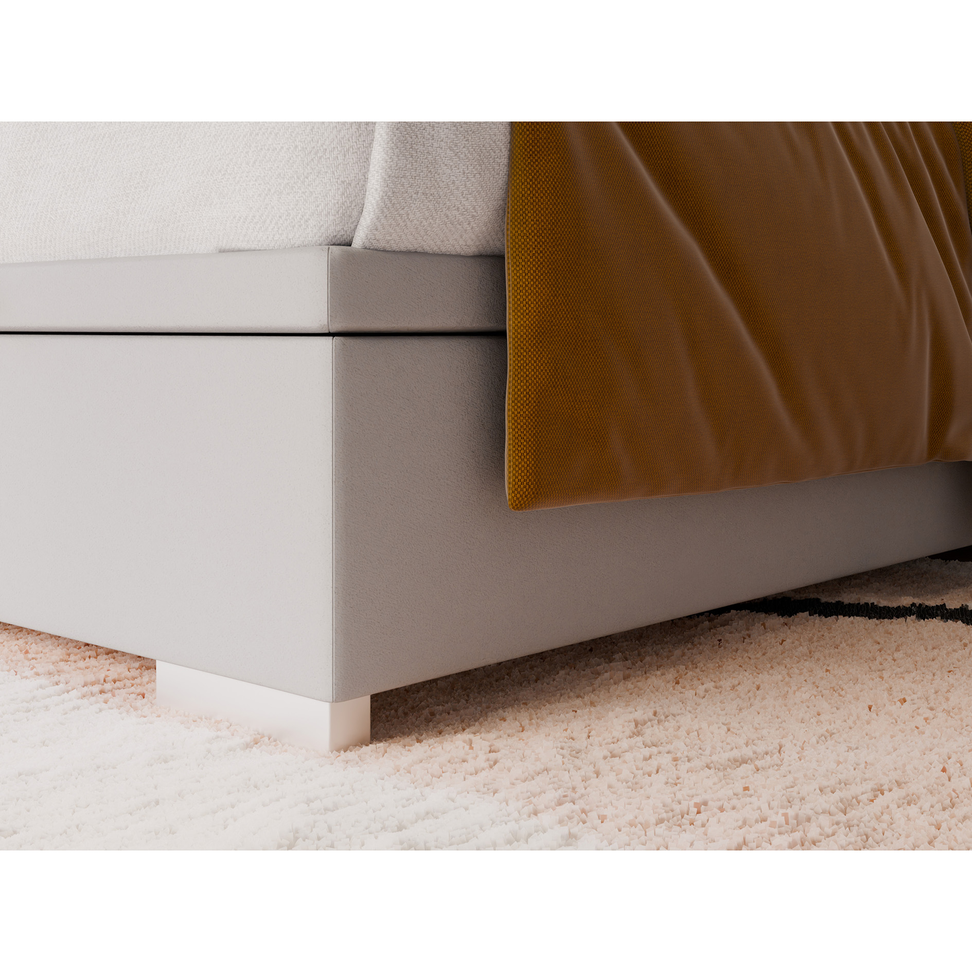 Boxspringbett - silber - H3 - 180x200 cm