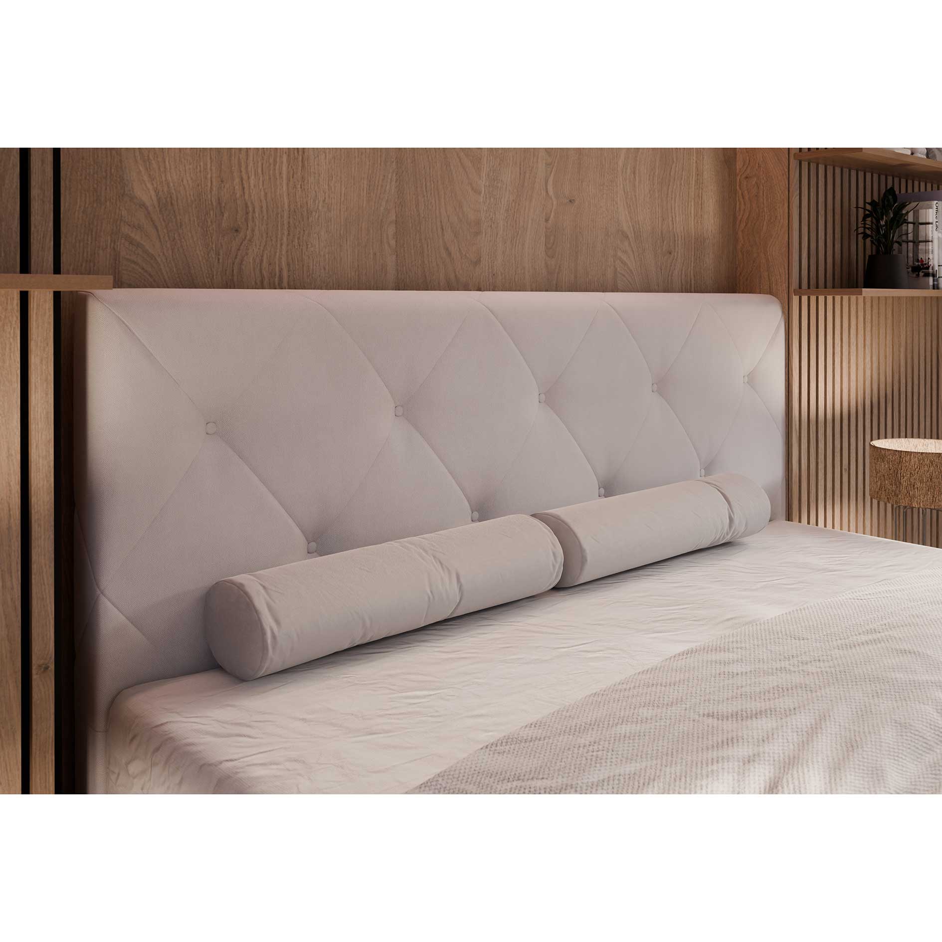 Boxspringbett - silber - H3 - mit Bettkasten - 180x200 cm 