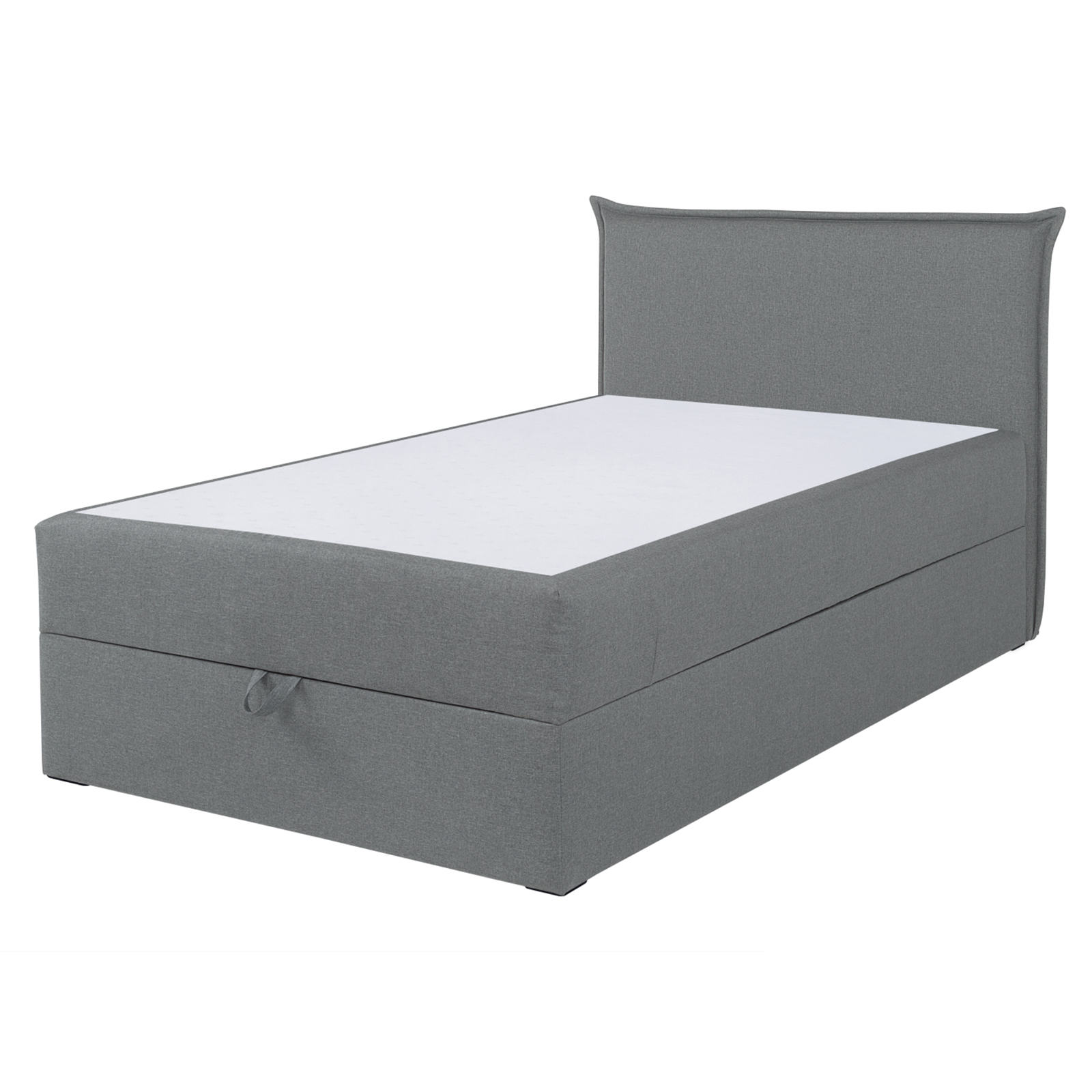 Boxspringbett - silber - mit Bettkasten - H3 - 120x200 cm
