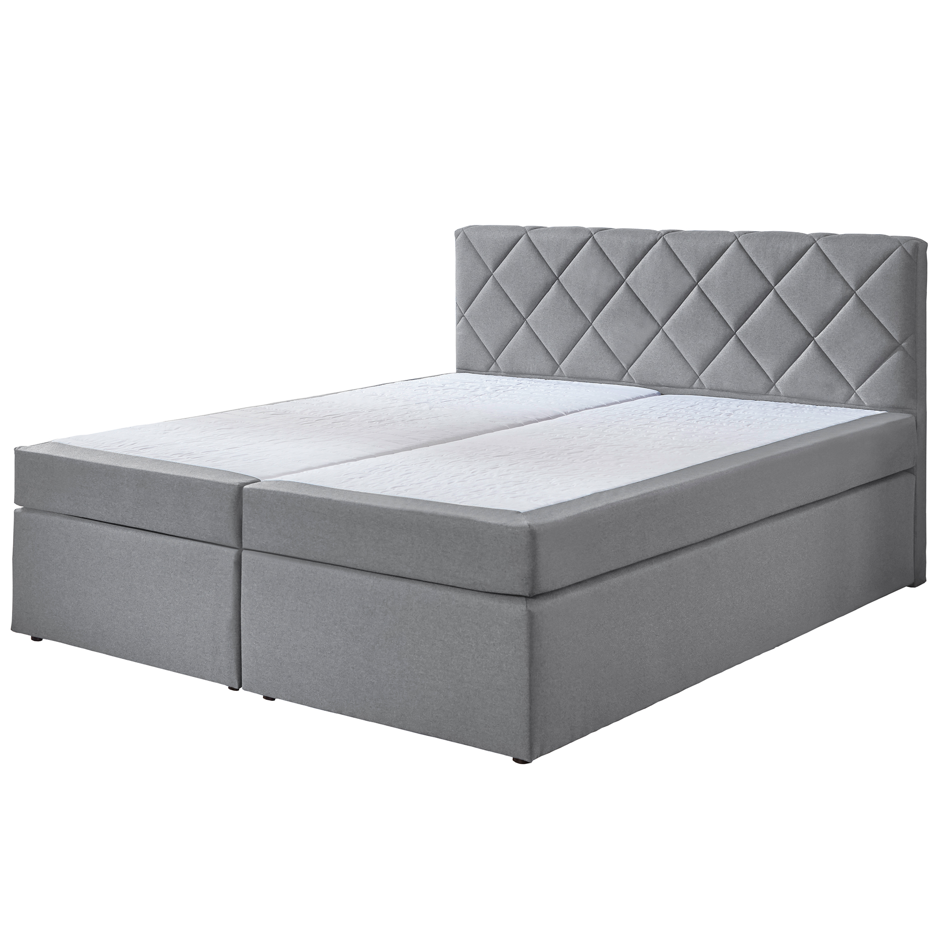 Boxspringbett - silber - Universalhärtegrad - 180x200 cm