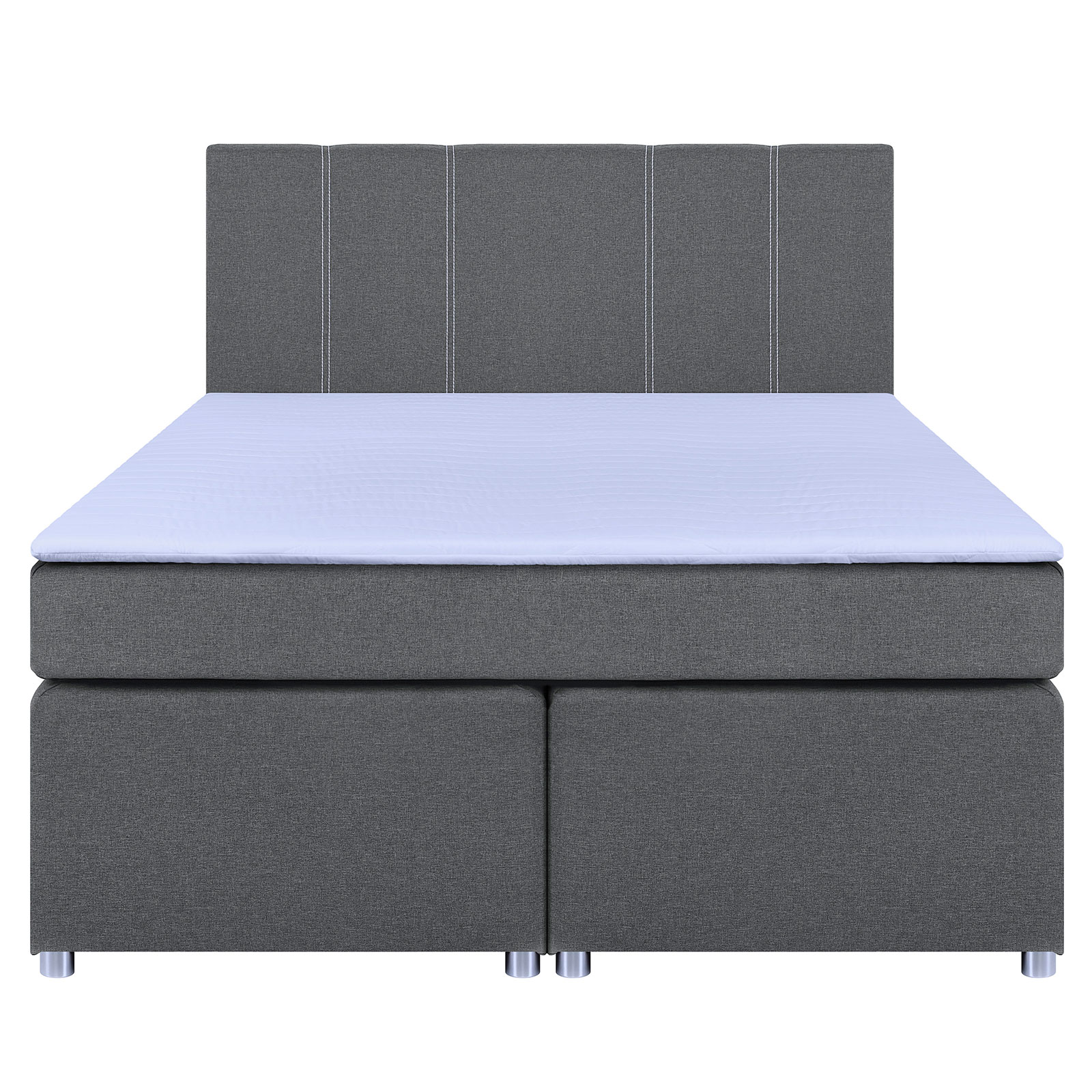 Boxspringbett - silver- H3 - Bonell-Federkern - 140x200 cm