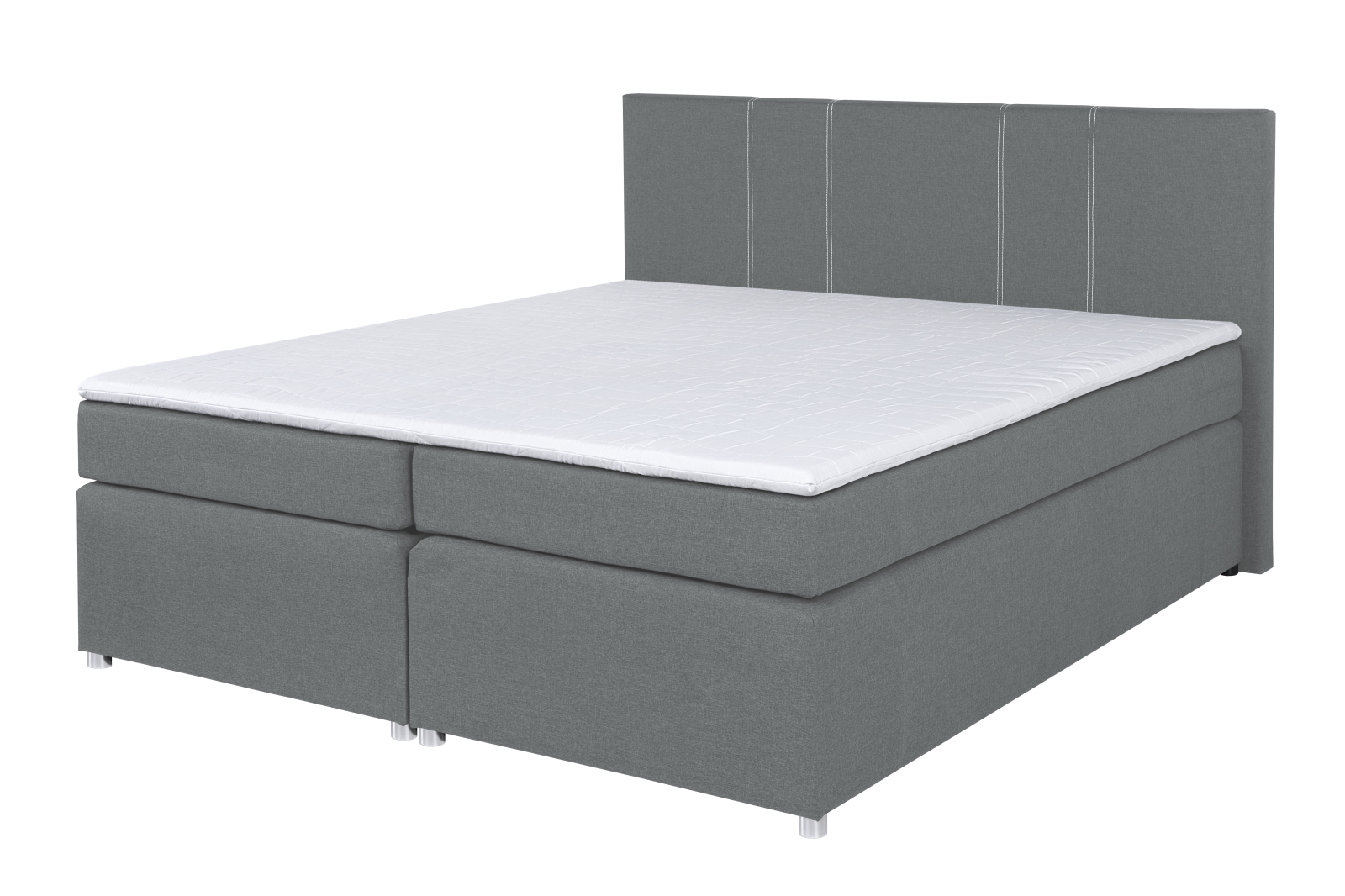 Boxspringbett - silver - H3 - Bonell-Federkern - 180x200 cm