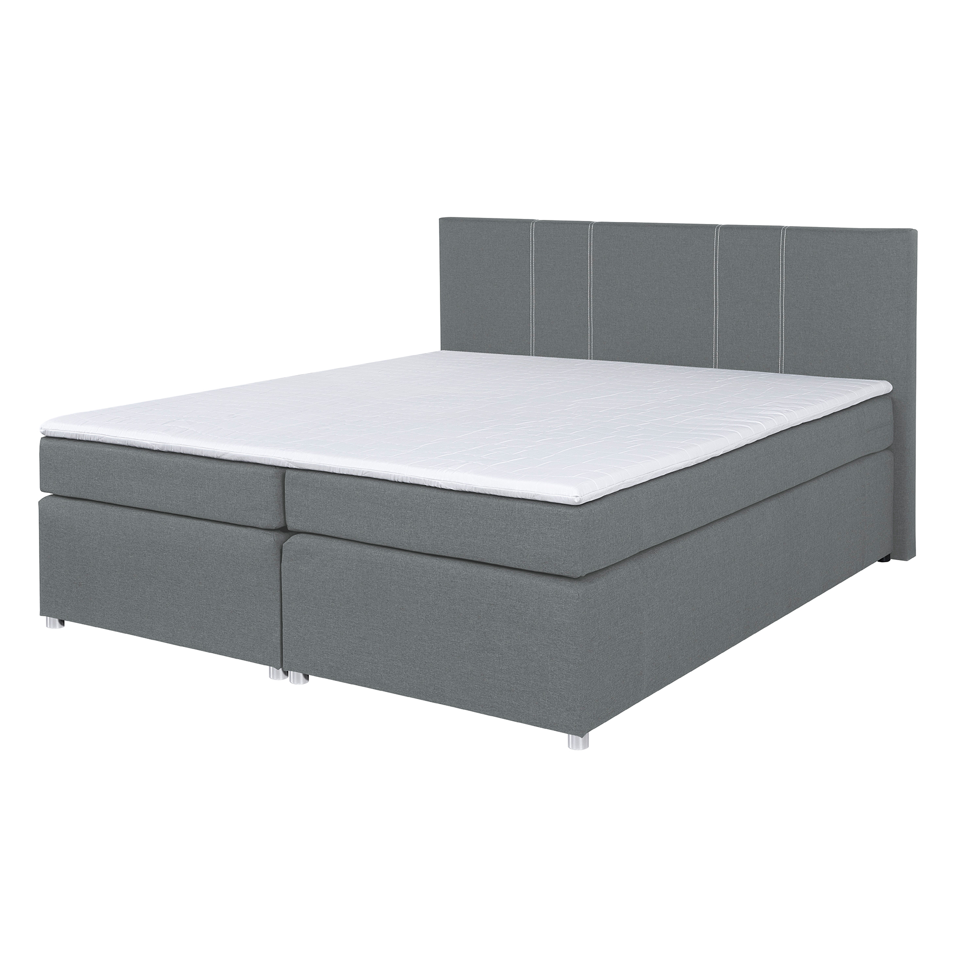 Boxspringbett - silver - H3 - Bonell-Federkern - 200x200 cm