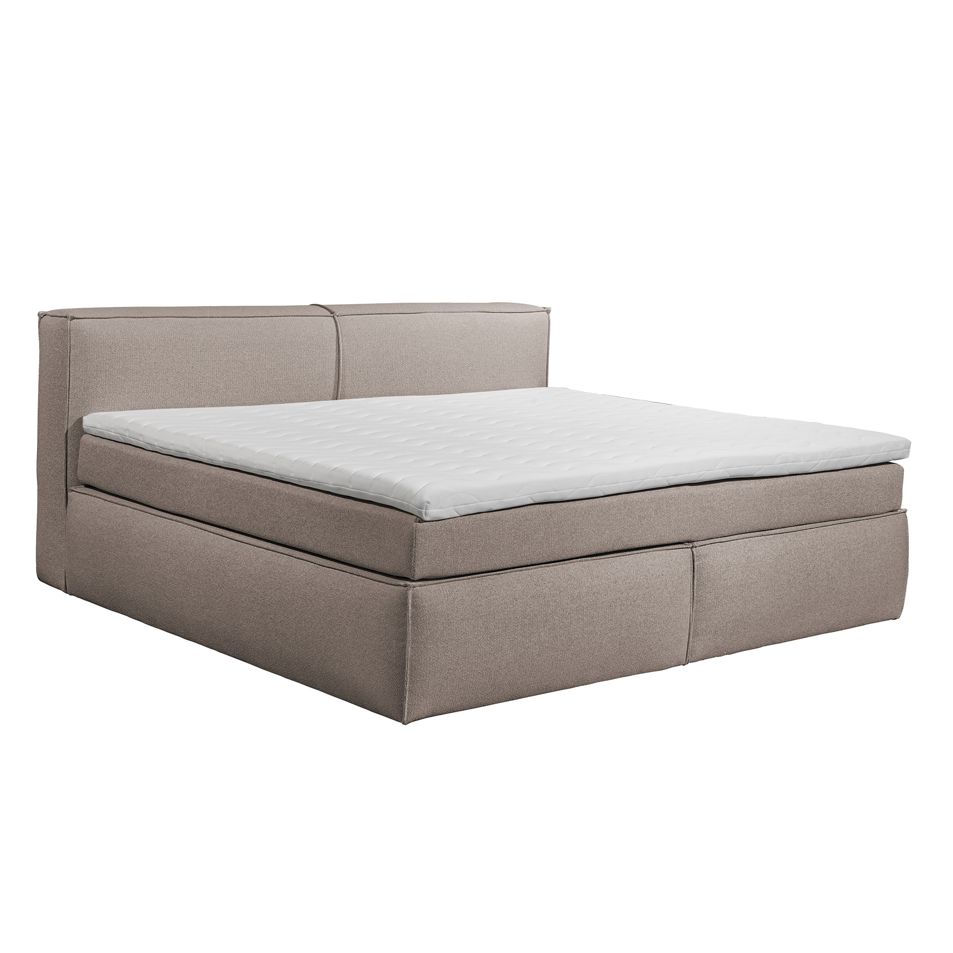 Boxspringbett - stone - H3/H4 - Microvelours - 180x200 cm