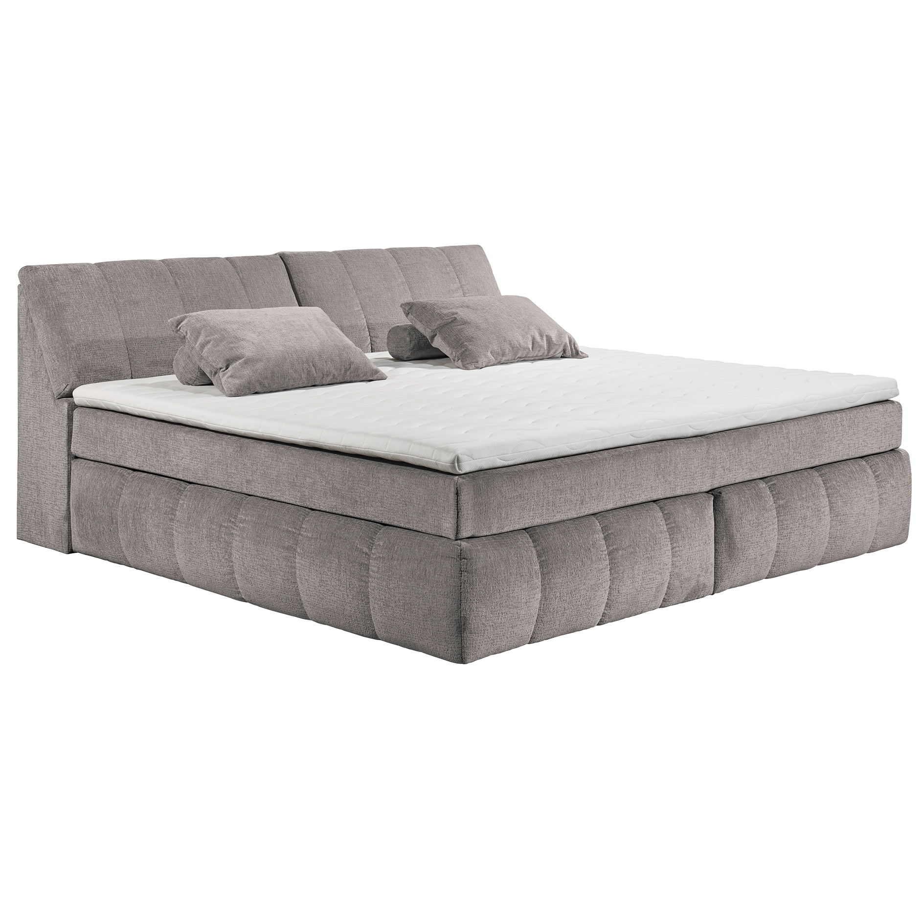 Boxspringbett - stone - mit Topper - H2 - 180x200 cm 