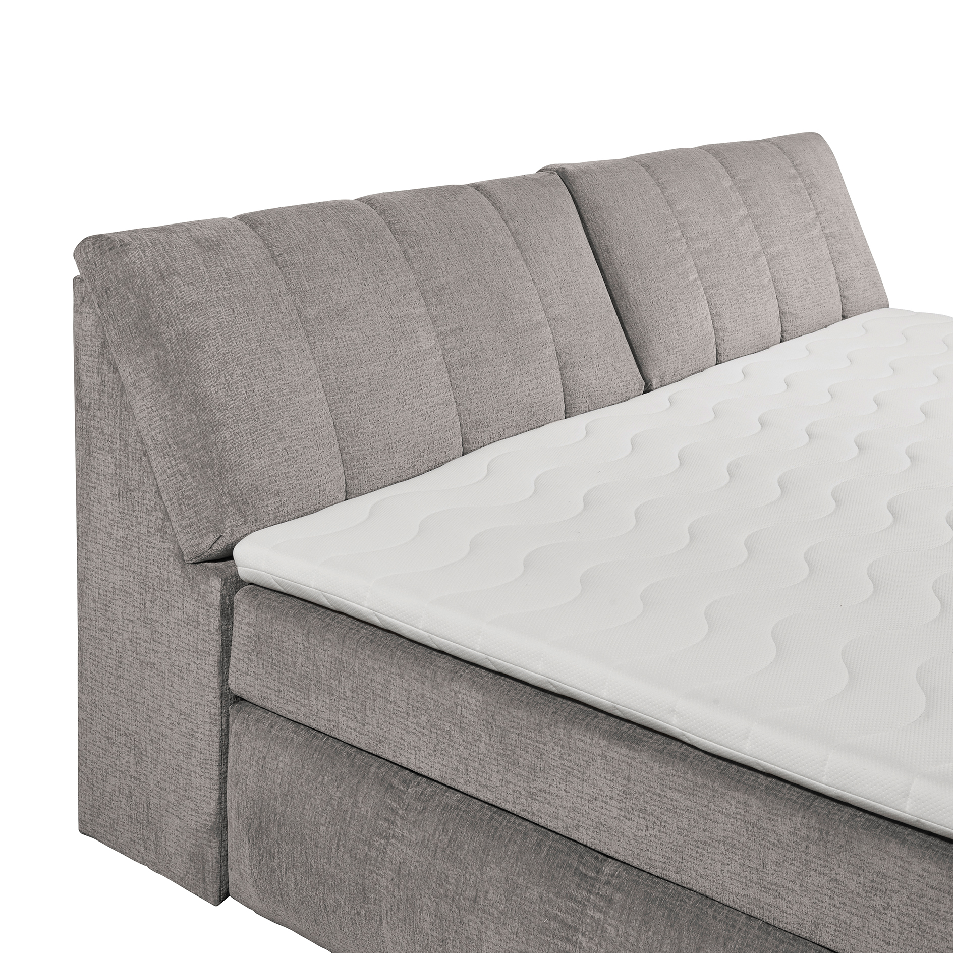 Boxspringbett - stone - mit Topper - H2 - 180x200 cm 