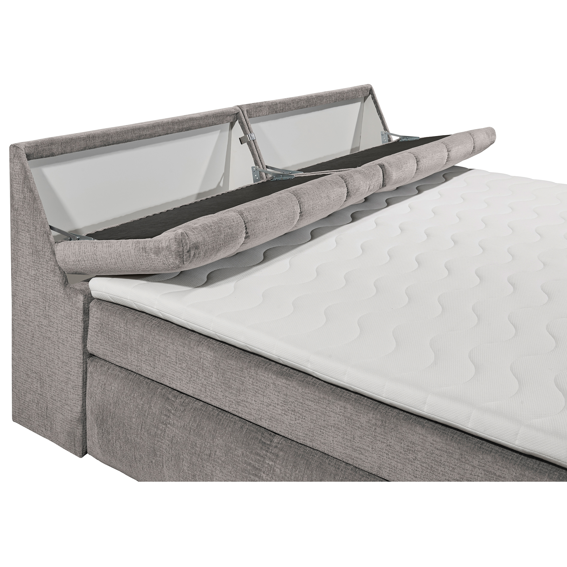 Boxspringbett - stone - mit Topper - H2 - 180x200 cm 