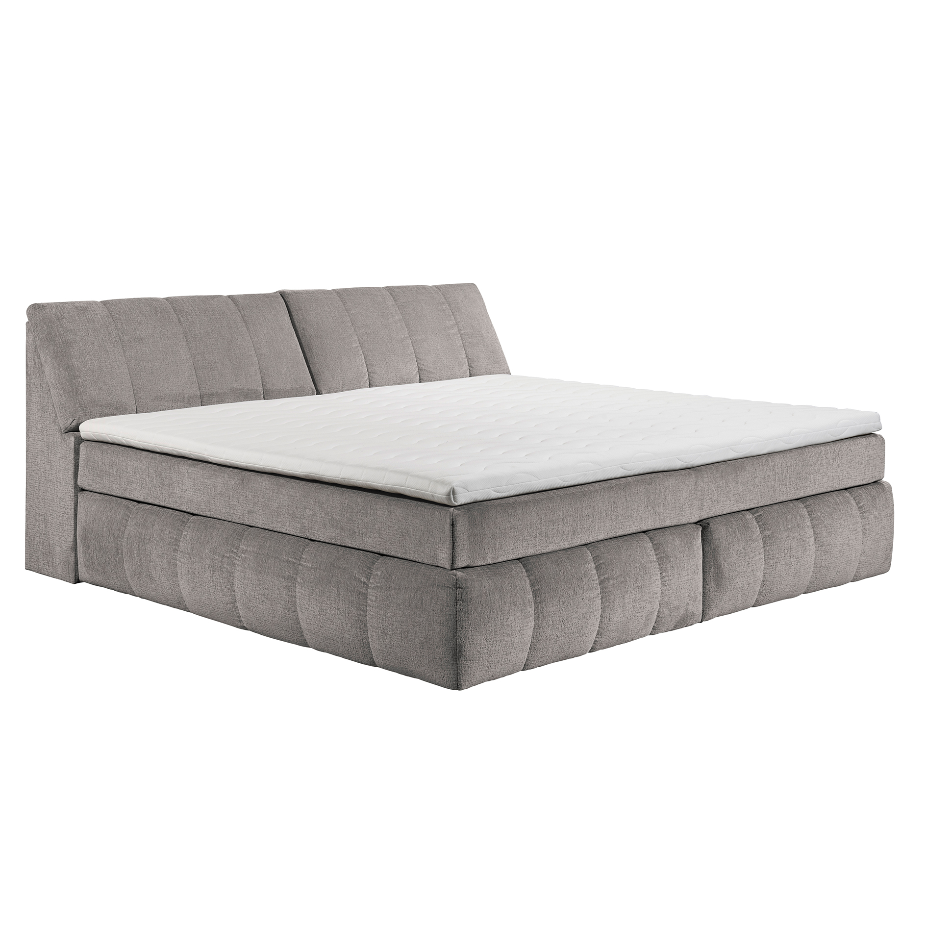 Boxspringbett - stone - mit Topper - H2 - 180x200 cm