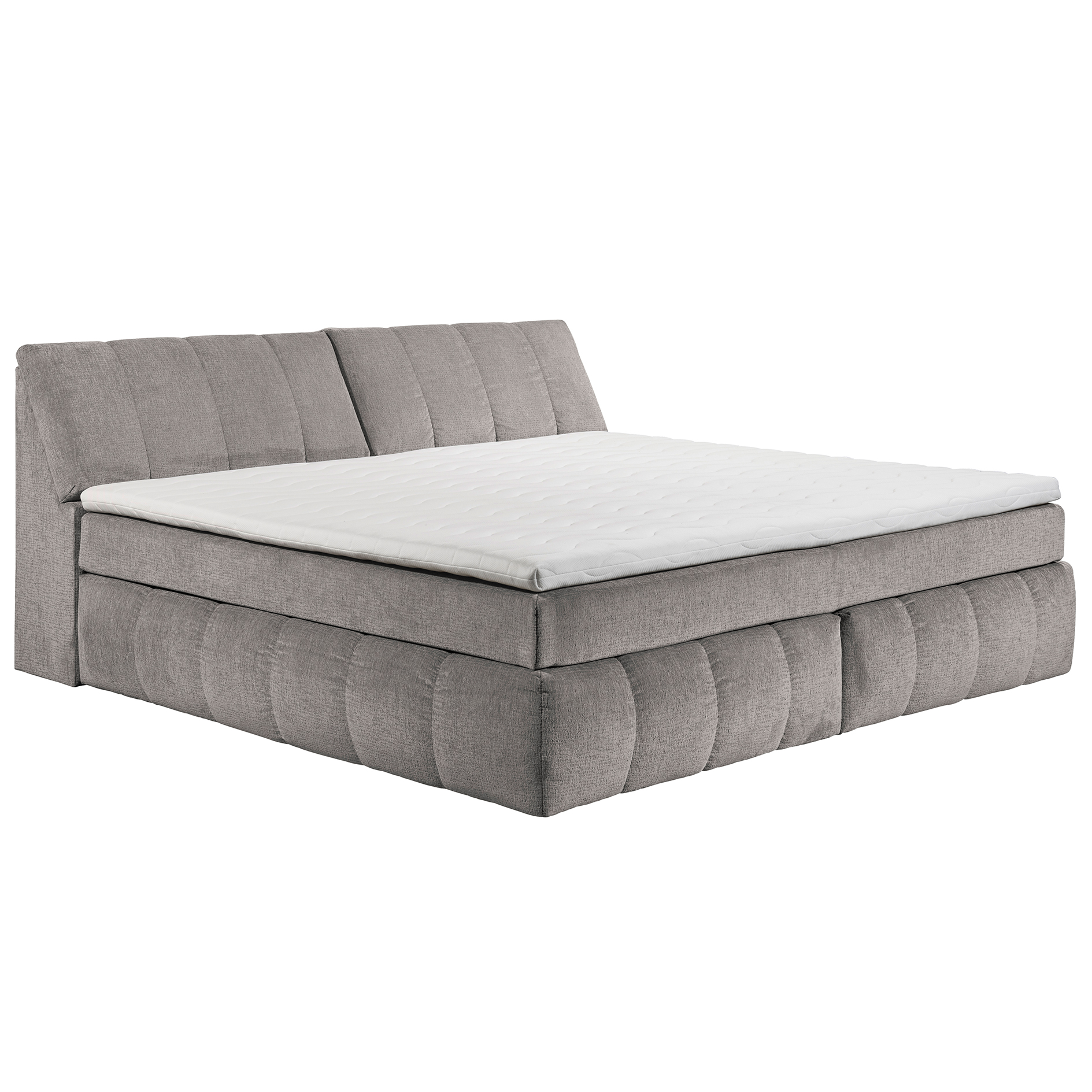 Boxspringbett - stone - mit Topper - H2 - 240x200 cm