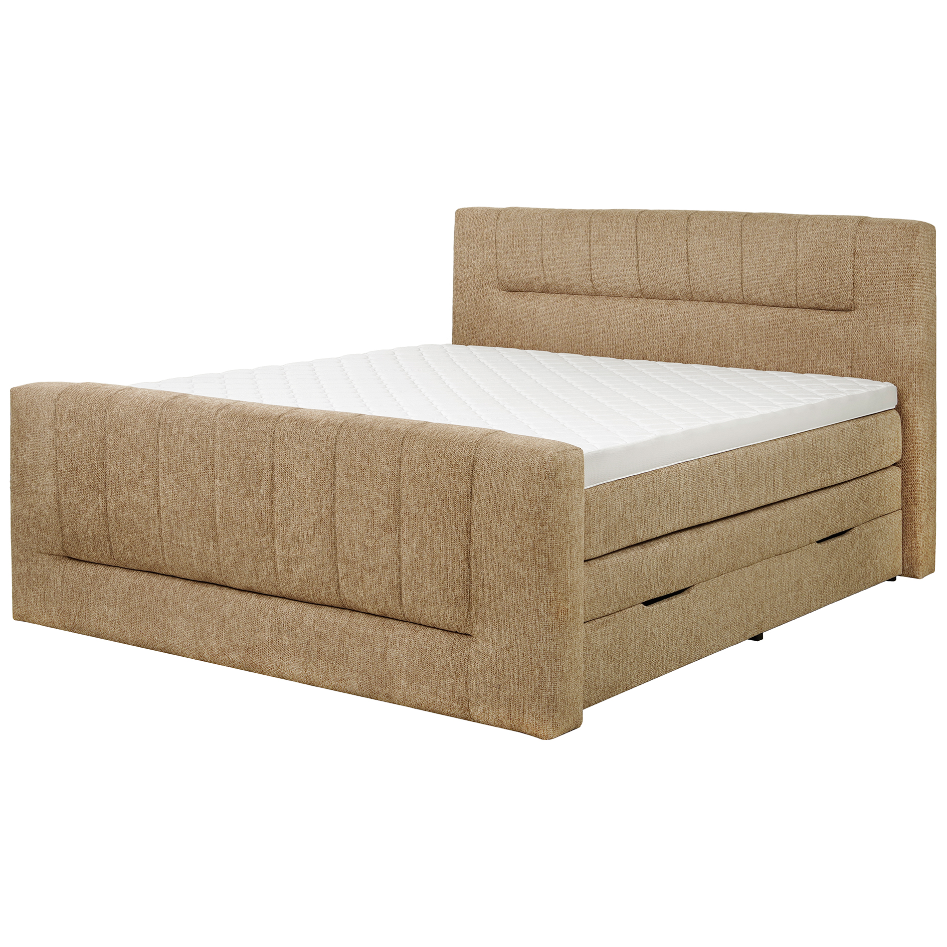 Boxspringbett - stone - Wendematratzen - H3/H4 - mit Bettkasten - 180x200 cm