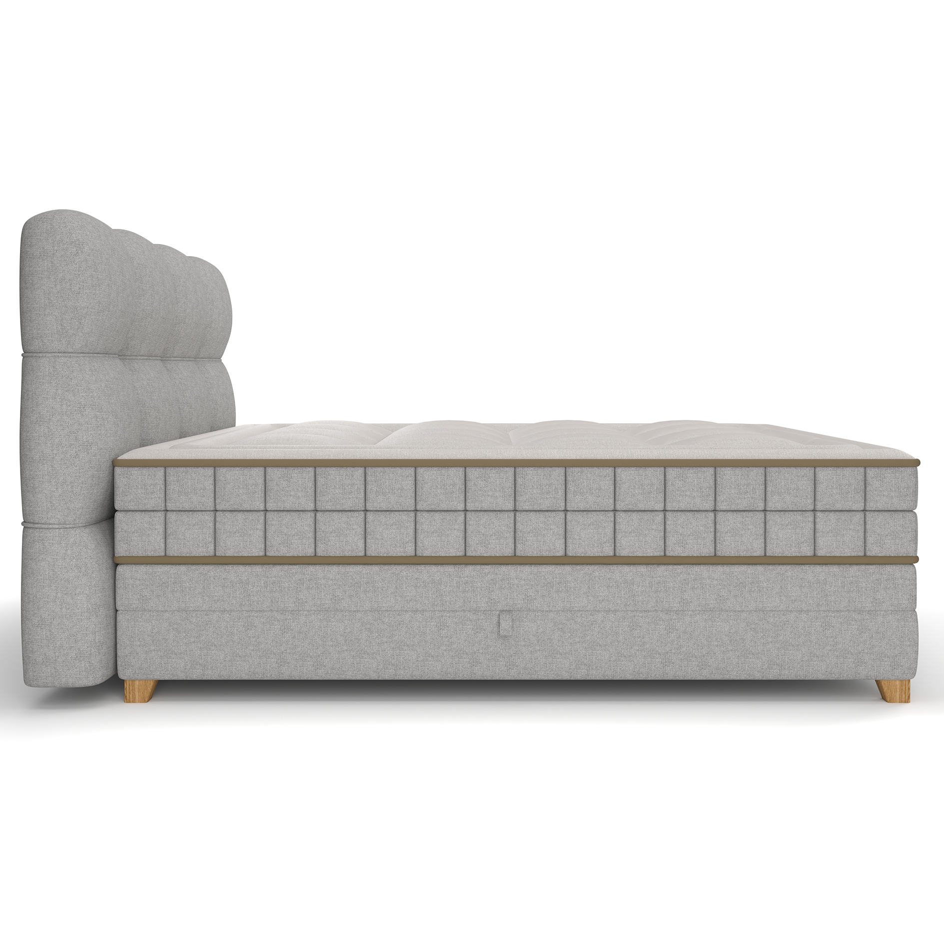 Boxspringbett - taupe - H2/H3 - Bettkasten - 180x200 cm 