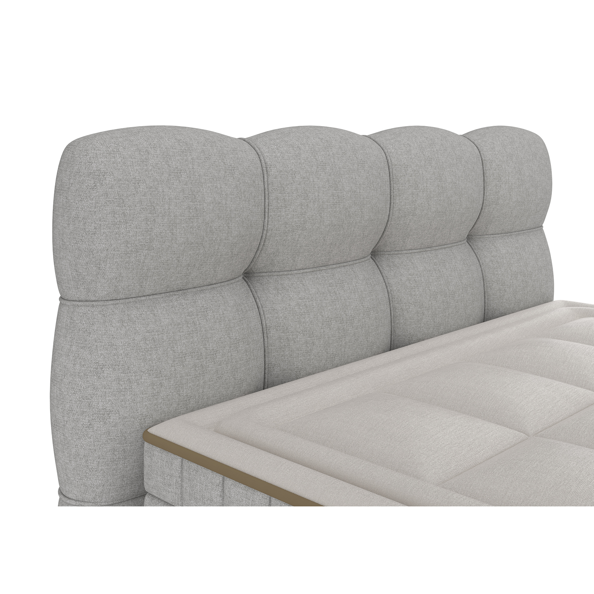 Boxspringbett - taupe - H2/H3 - Bettkasten - 180x200 cm 