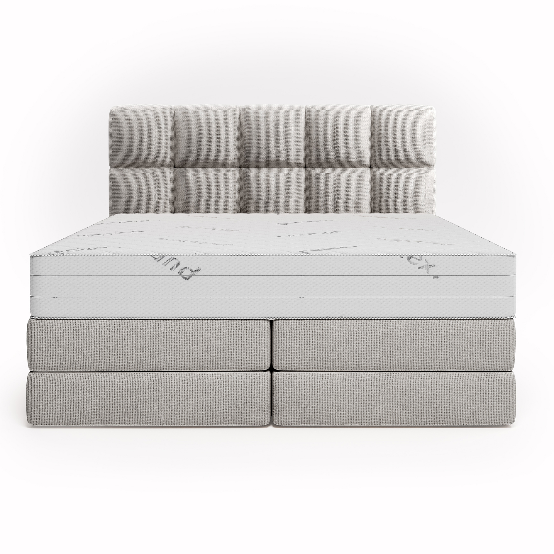 Boxspringbett - taupe - H3 - mit Bettkasten - 160x200 cm 