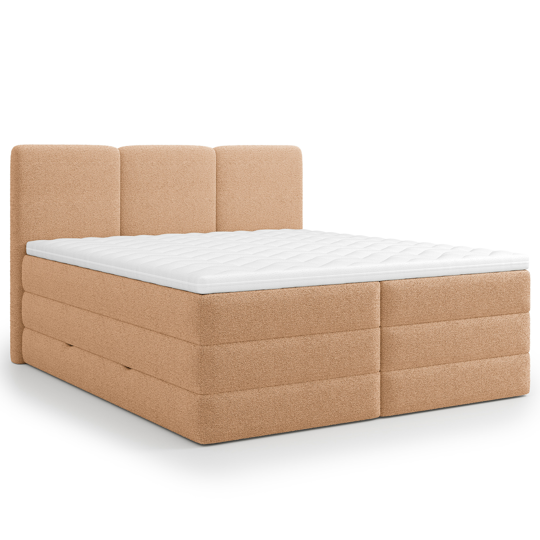 Boxspringbett - terracotta - H2/H3 - inklusive Topper - 180x200 cm