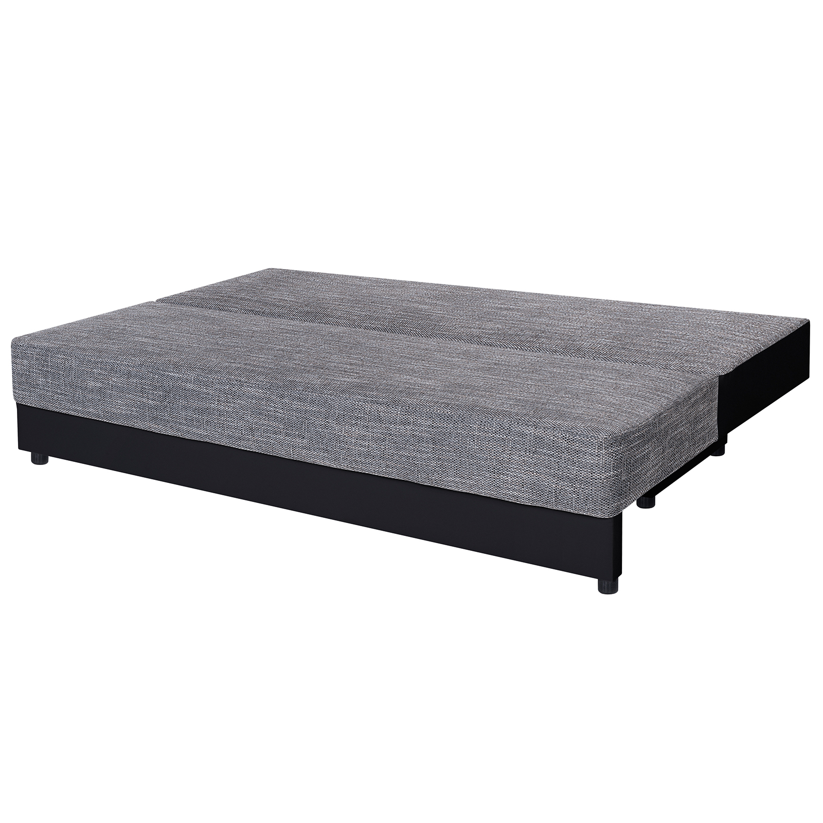 Boxspringsofa - grau-schwarz - Dauerschläfer