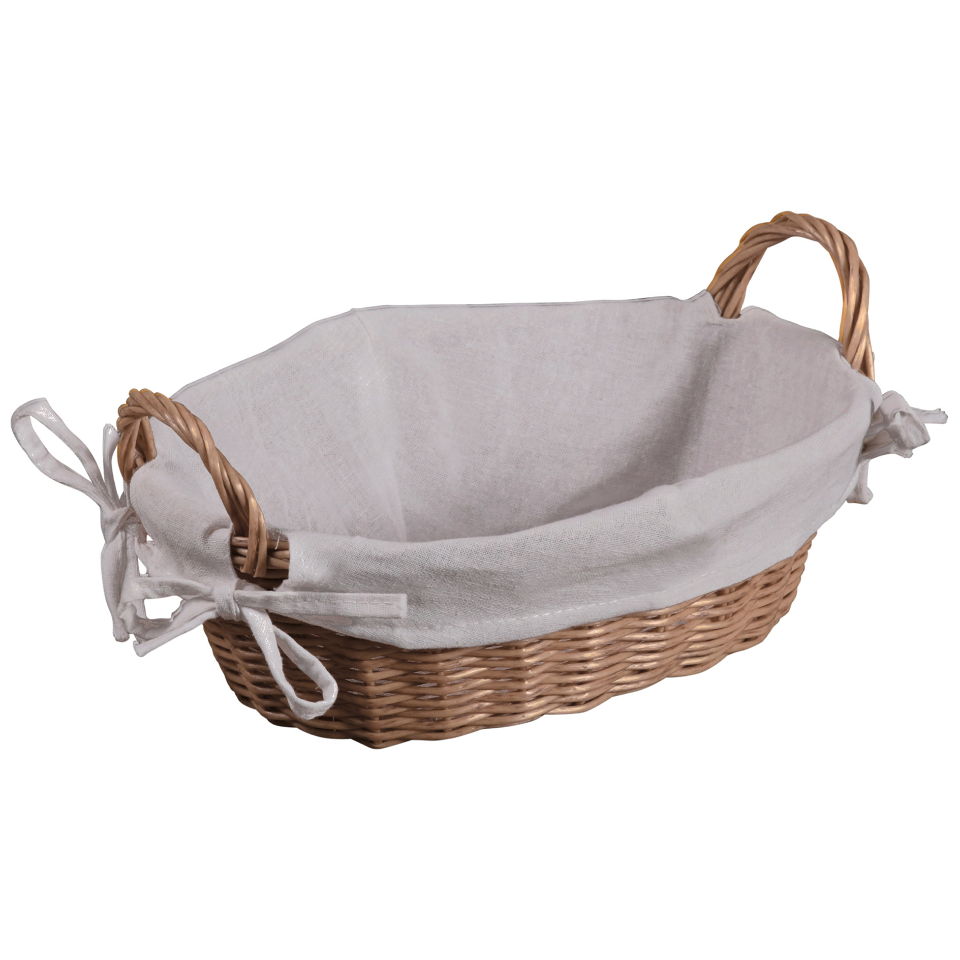 Brotkorb - braun - Textilfutter - 30x21 cm