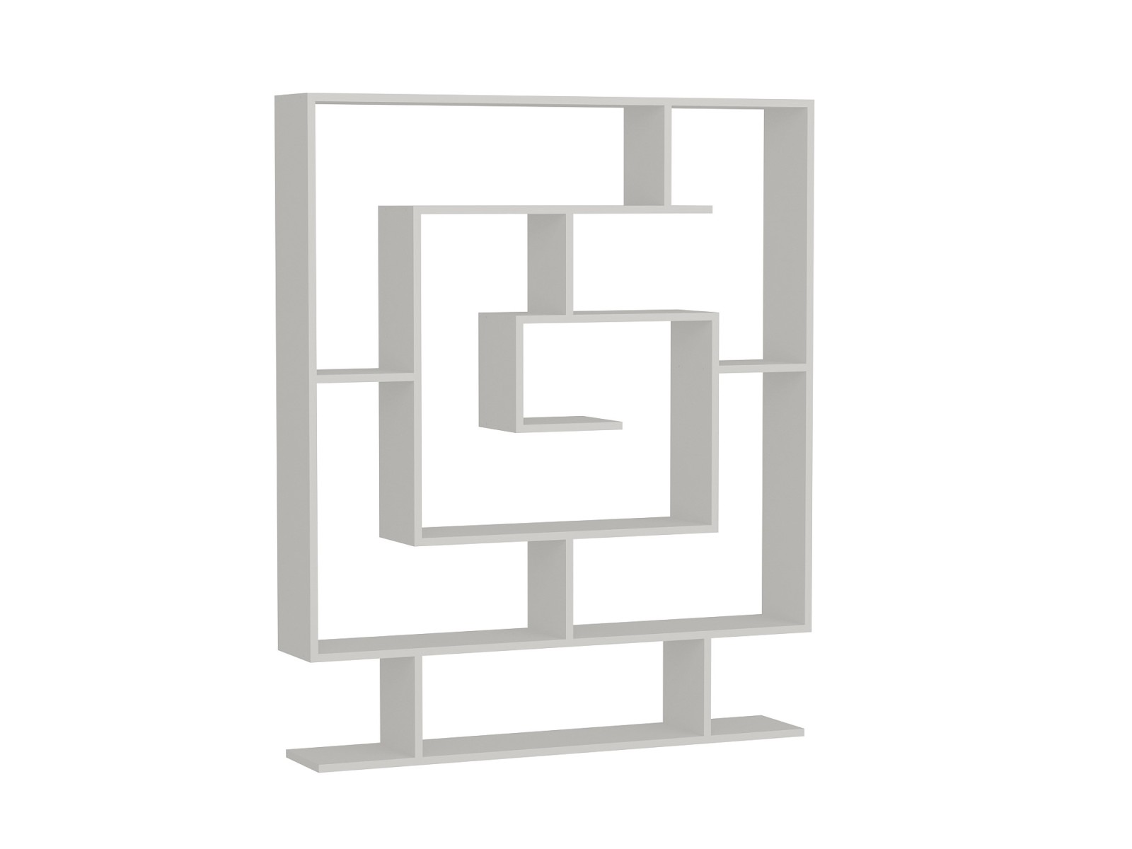 Bücherregal - weiß - 12 Fächer - 124,8 cm breit