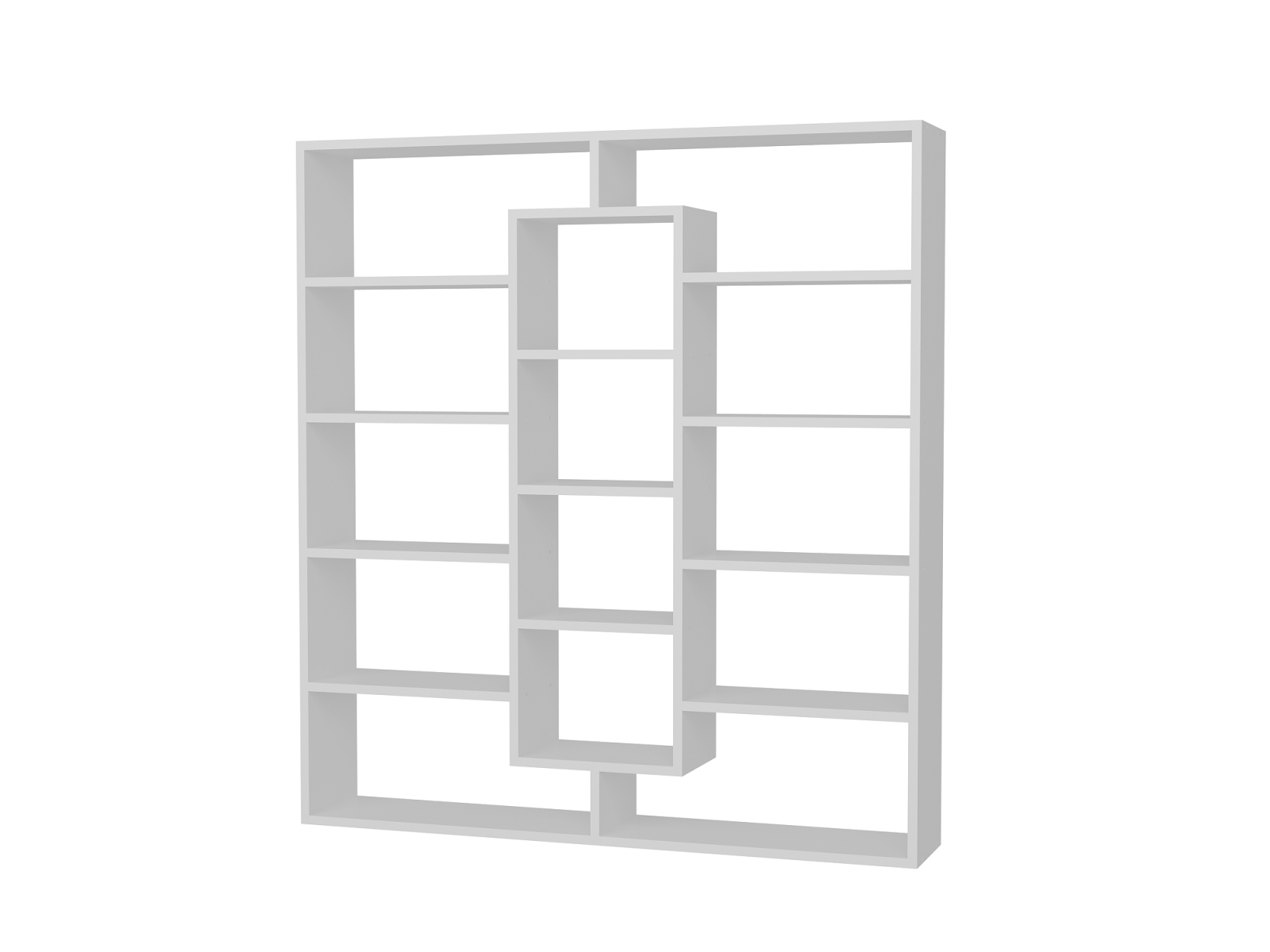 Bücherregal - weiß - 135,7 cm hoch