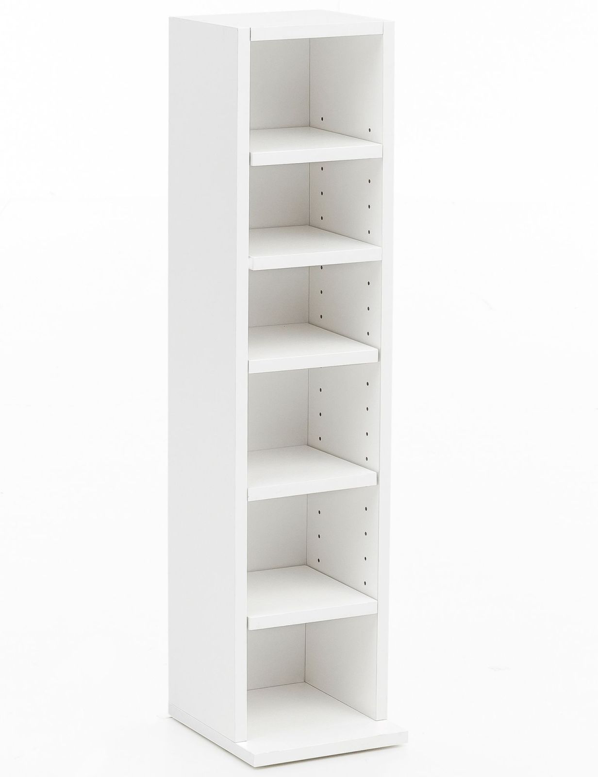 Bücherregal - weiß - 5 Einlegeböden - 21 cm