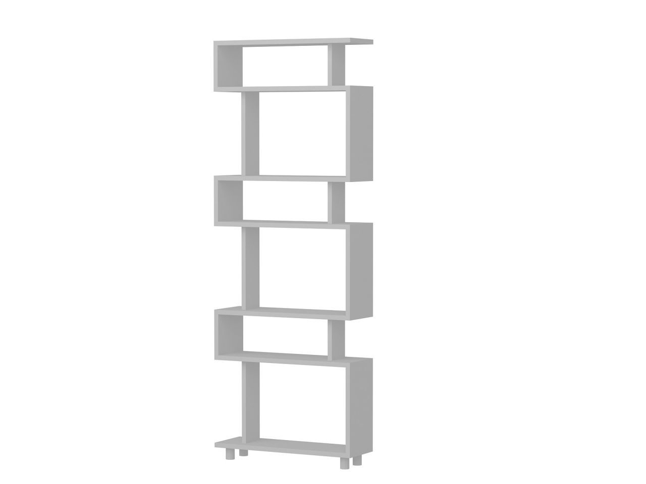 Bücherregal - weiß - 6 Fächer - 60 cm breit