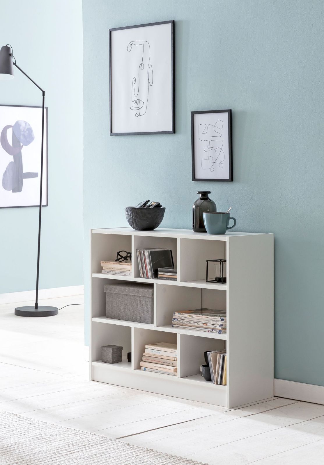 Bücherregal - weiß - 80 cm breit