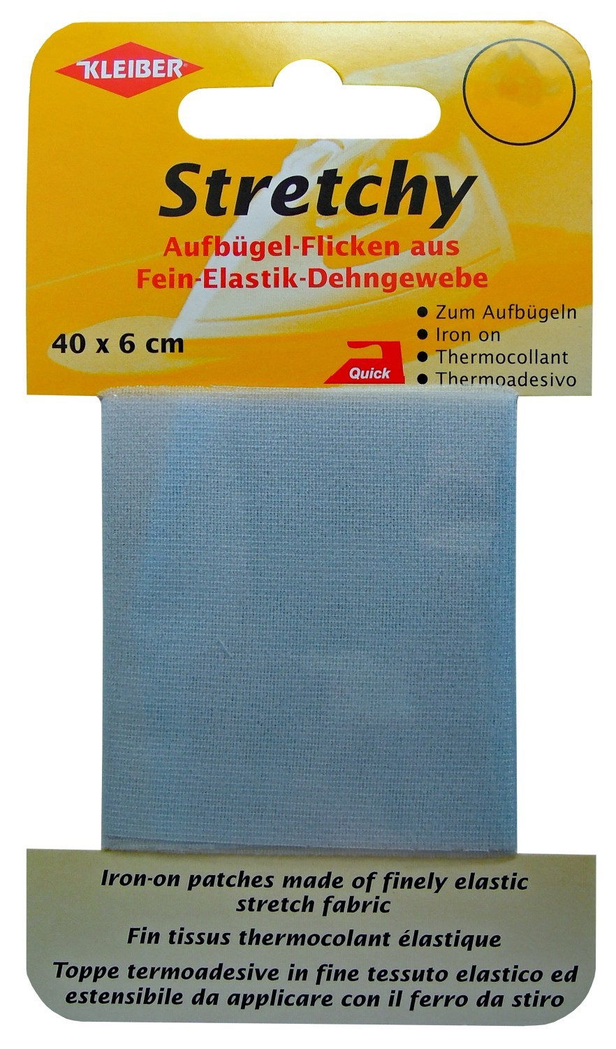 Bügelflicken - hellblau - 40x6 cm