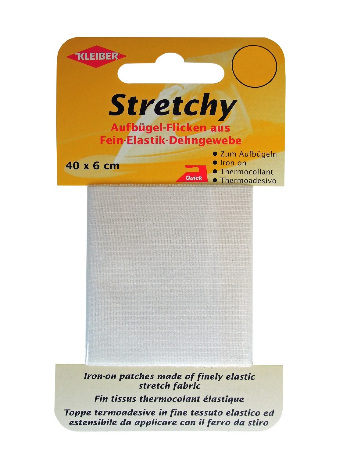 Bügelflicken - weiß - 40x6 cm