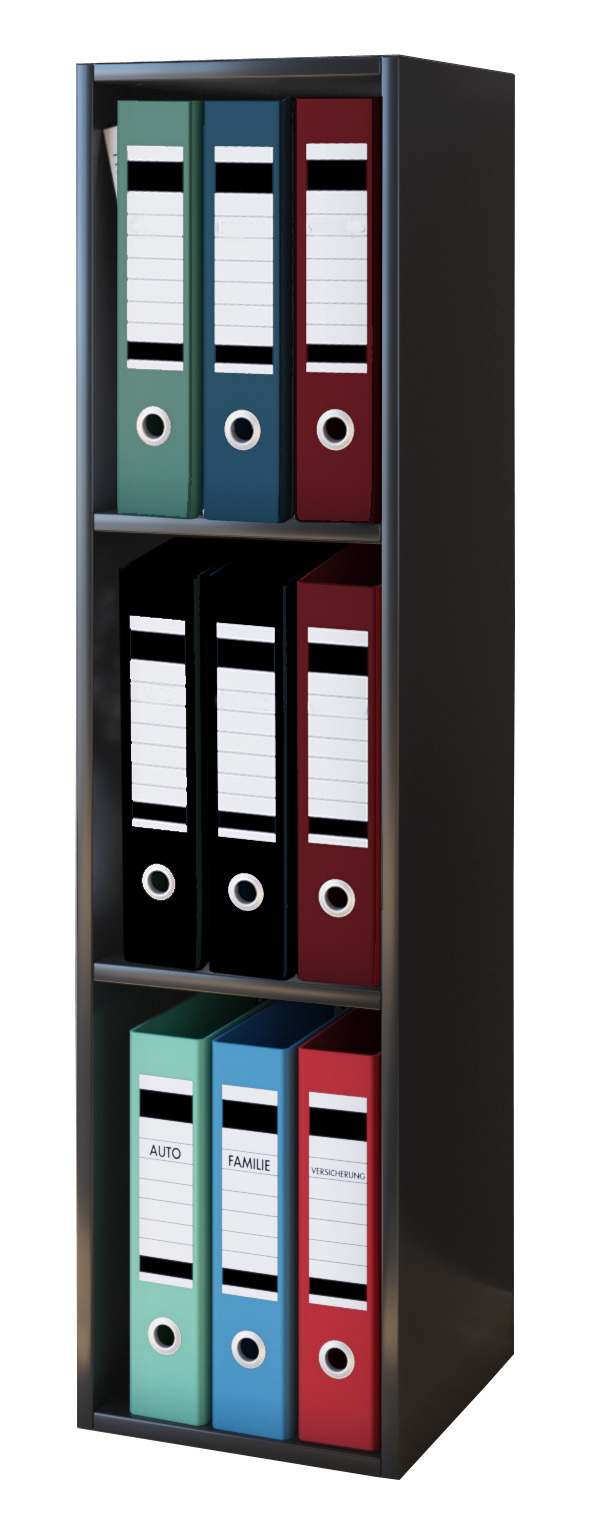 Büro-Regal OFFAS - schwarz - 34 cm