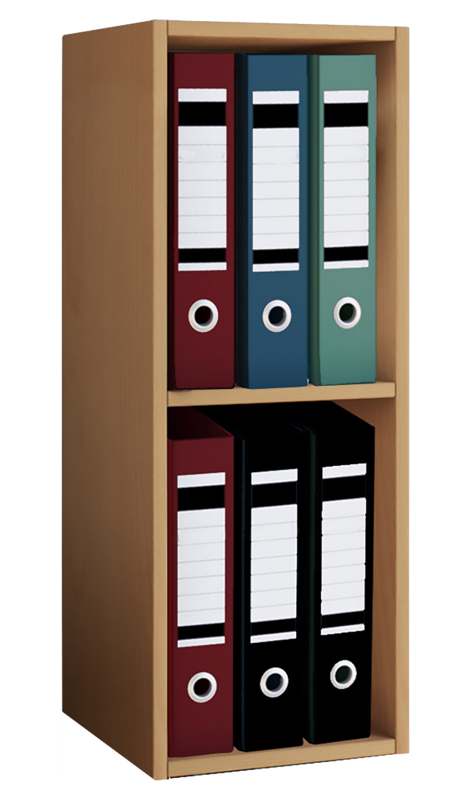 Büroregal OFFAS 2 - Buche - 2 Fächer - 34 cm